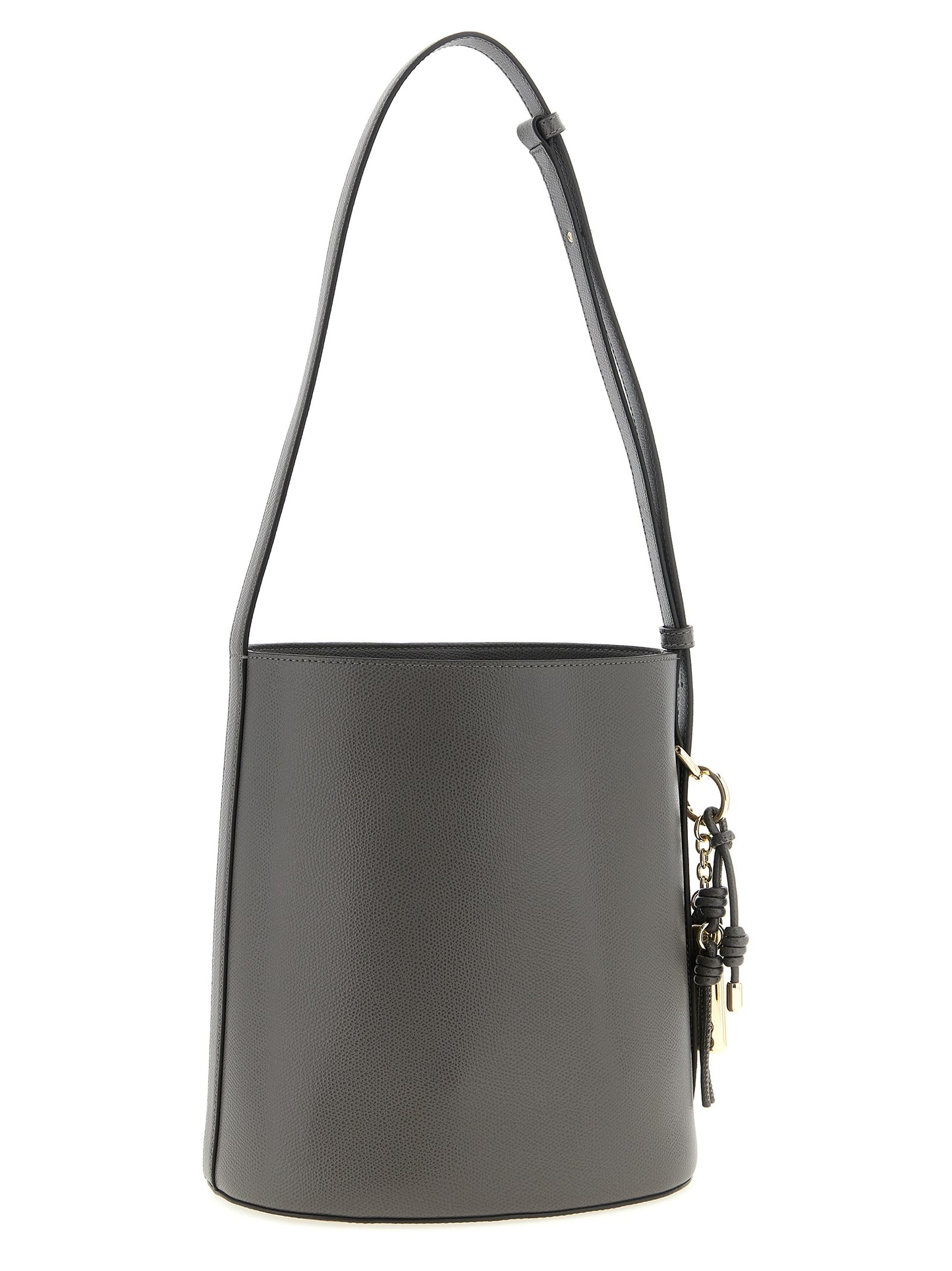 Furla Gray Calfskin Shoulder Bag