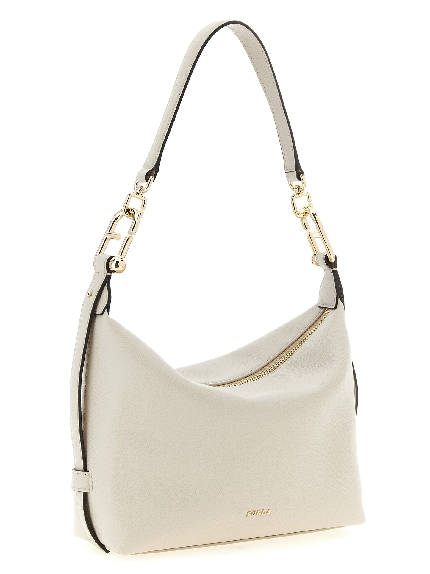 Furla White Calfskin Shoulder Bag
