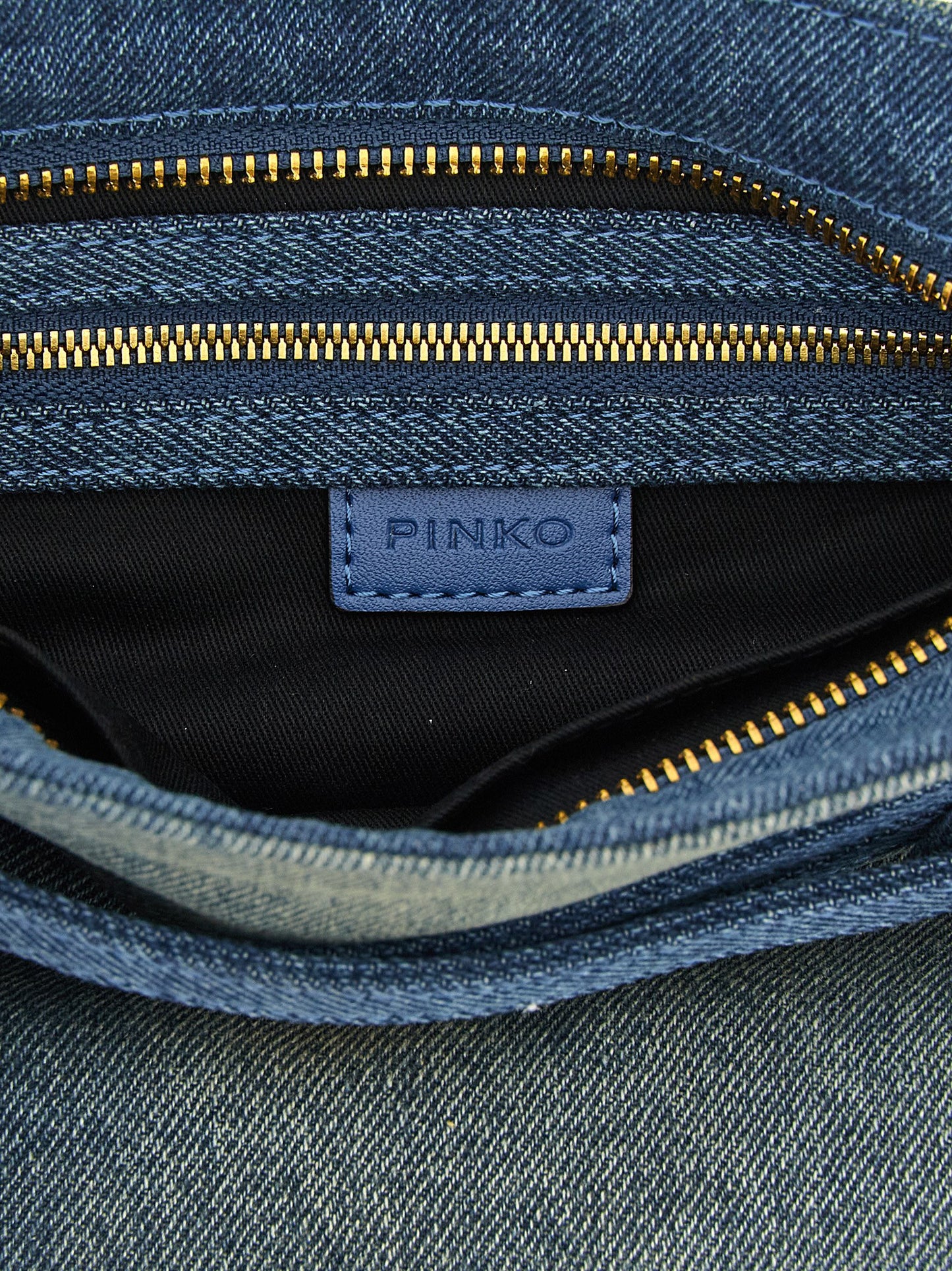 PINKO Blue Cotton Shoulder Bag