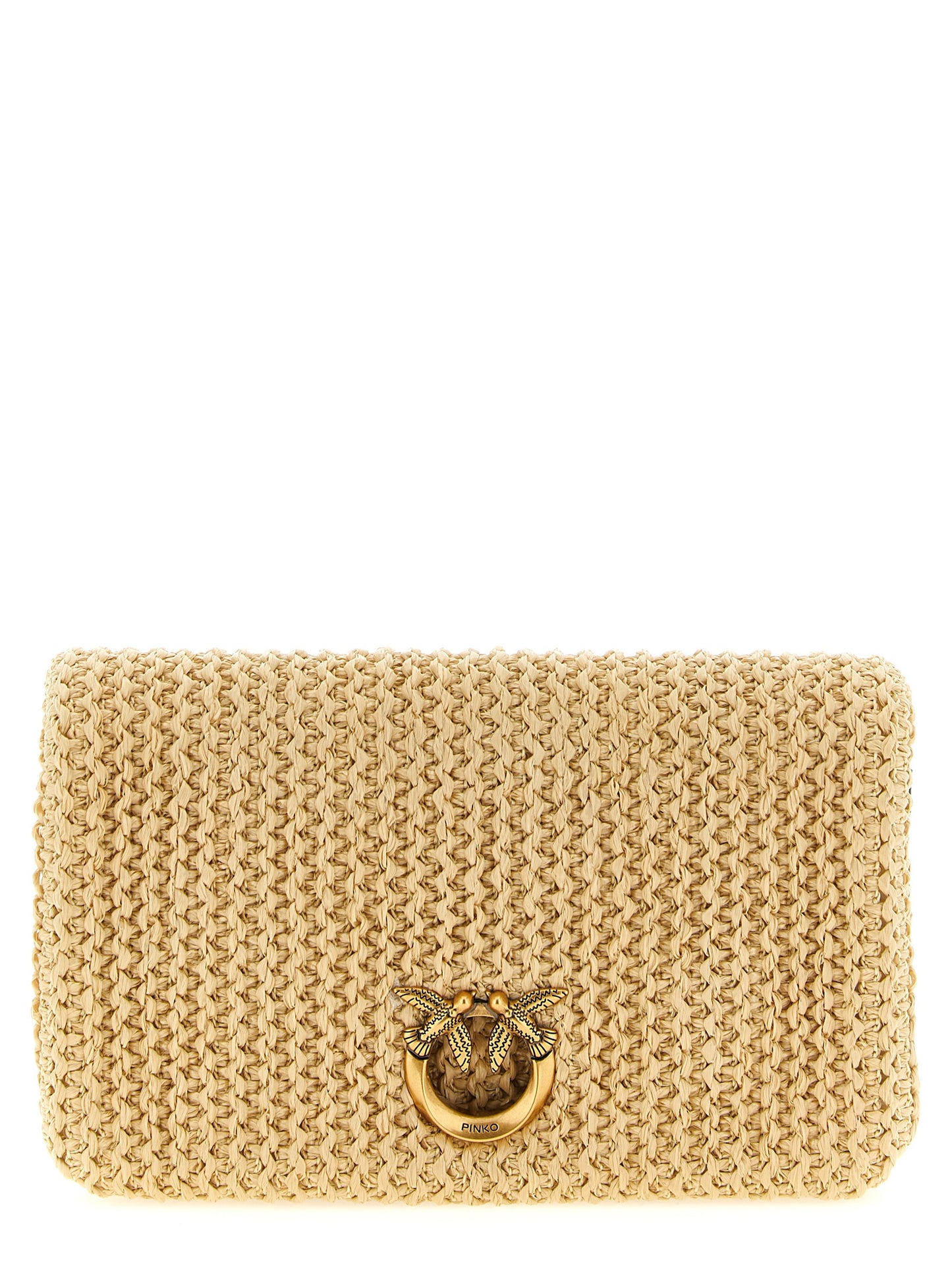 PINKO Beige Polypropylene Clutch Bag