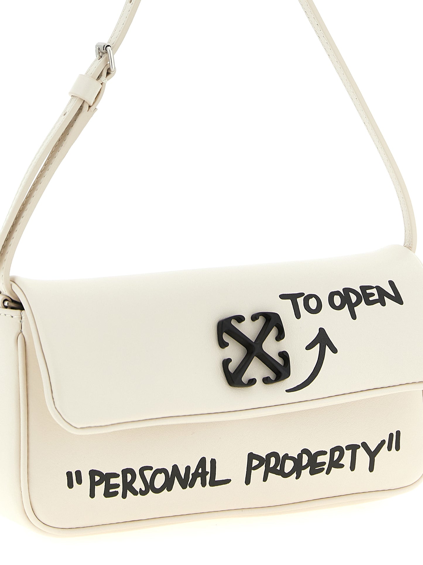 Off-White Bicolor Lamb Leather Shoulder Bag