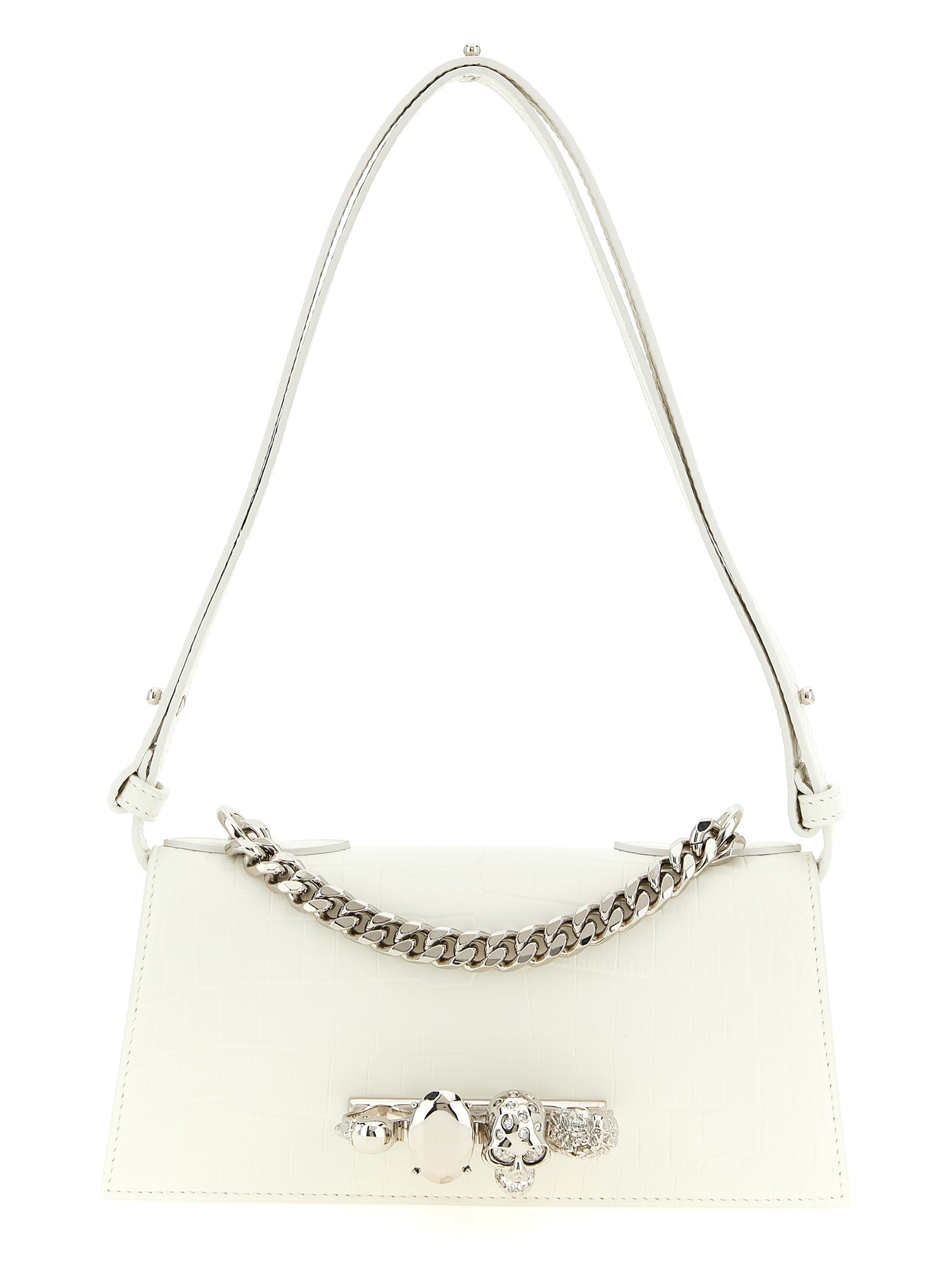 Alexander McQueen White Calfskin Shoulder Bag
