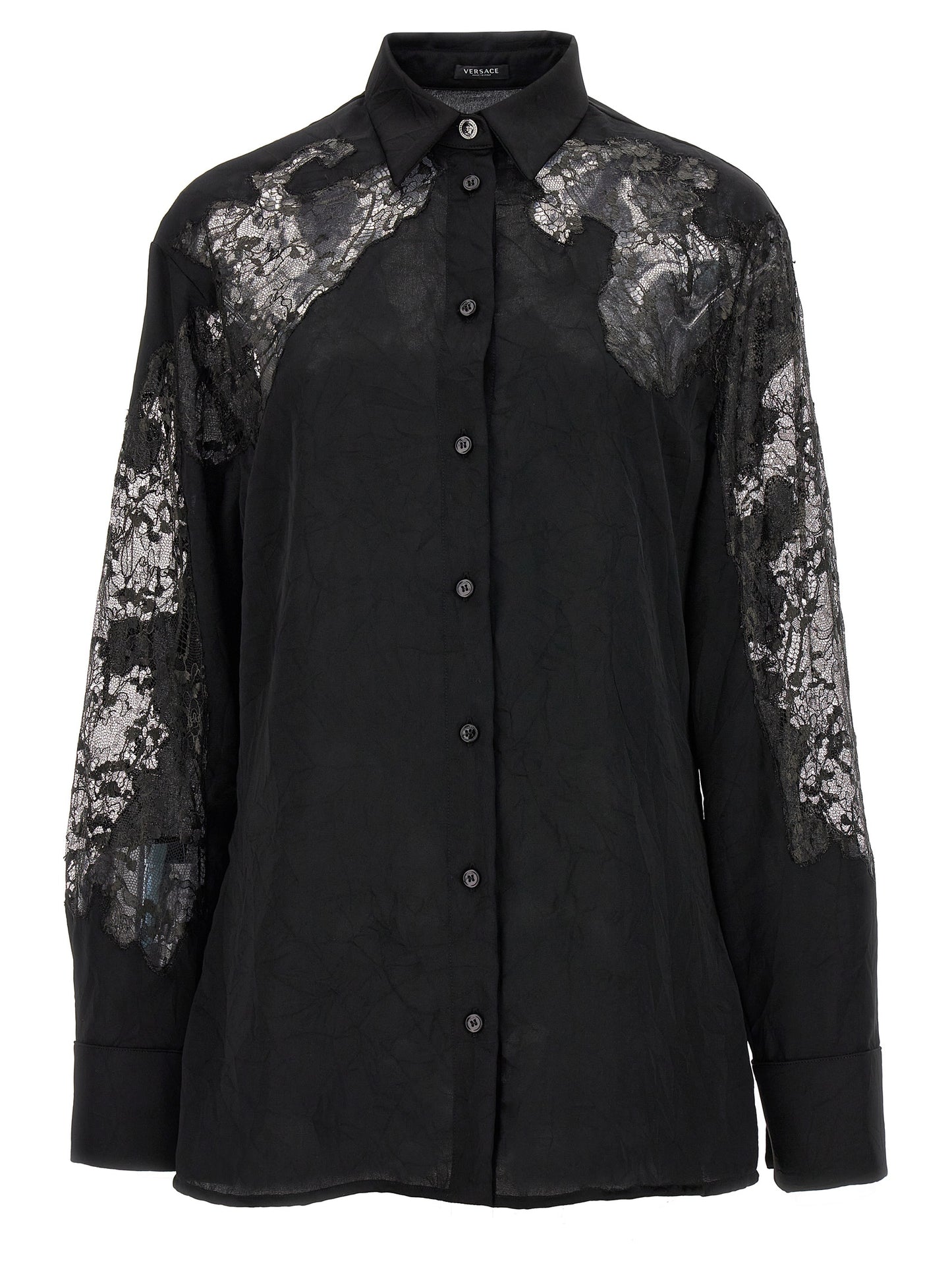 Versace Black Polyester Blouse