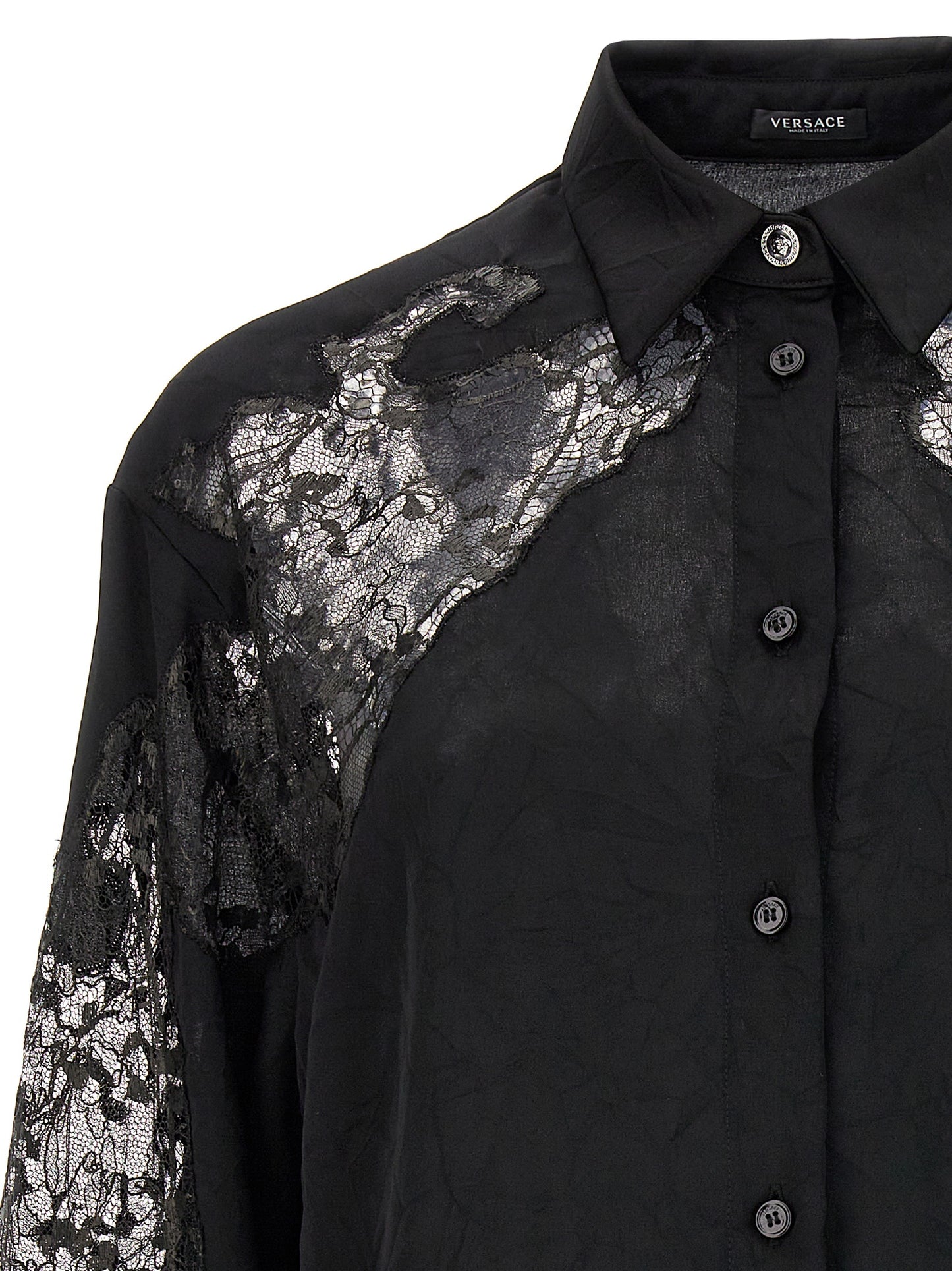 Versace Black Polyester Blouse