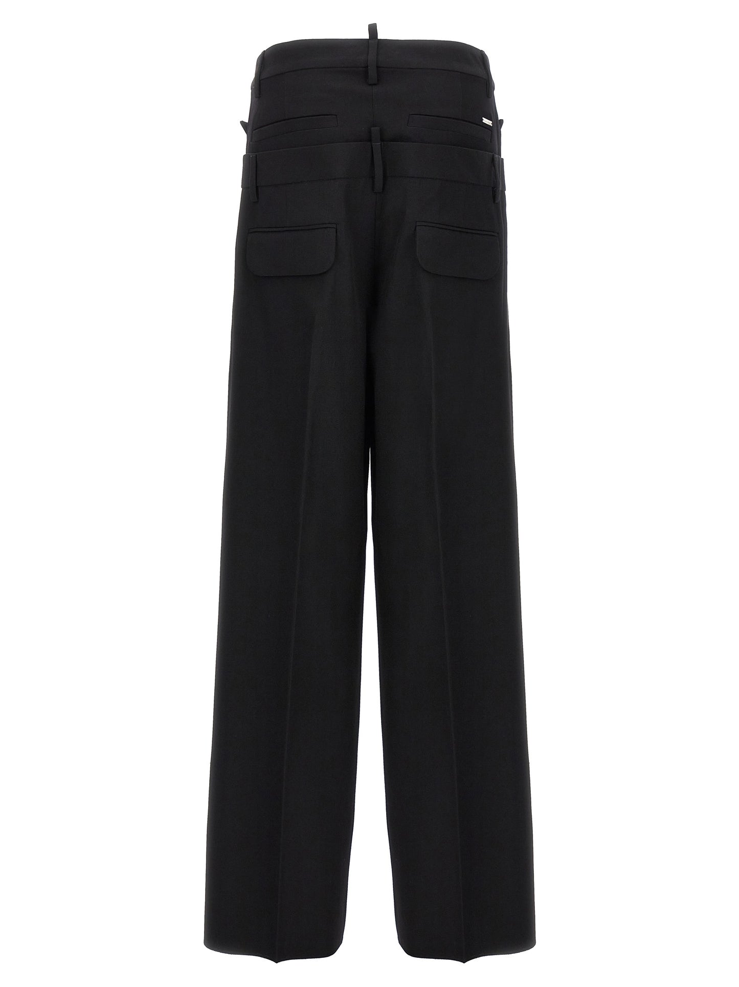 Dsquared² Black Virgin Wool Dress Pants