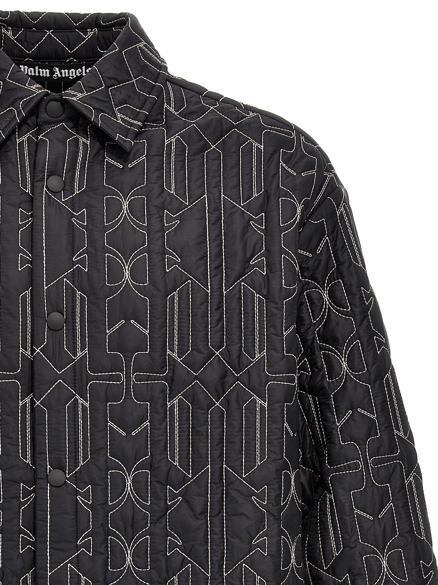 Palm Angels Gray Polyamide Shell Jacket