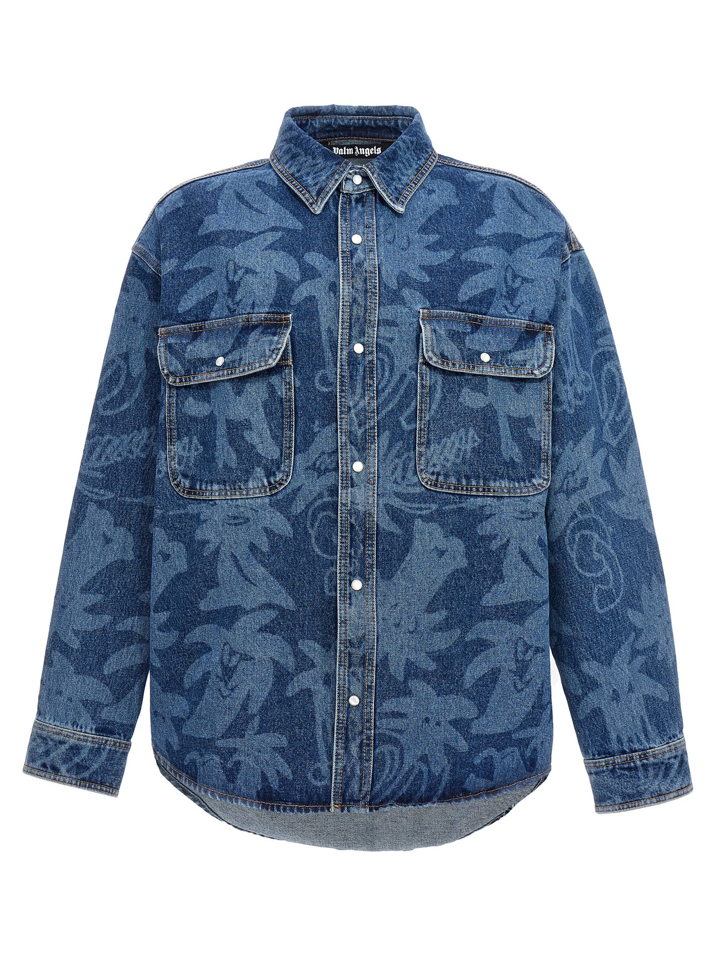 Palm Angels Blue Cotton Denim Jacket