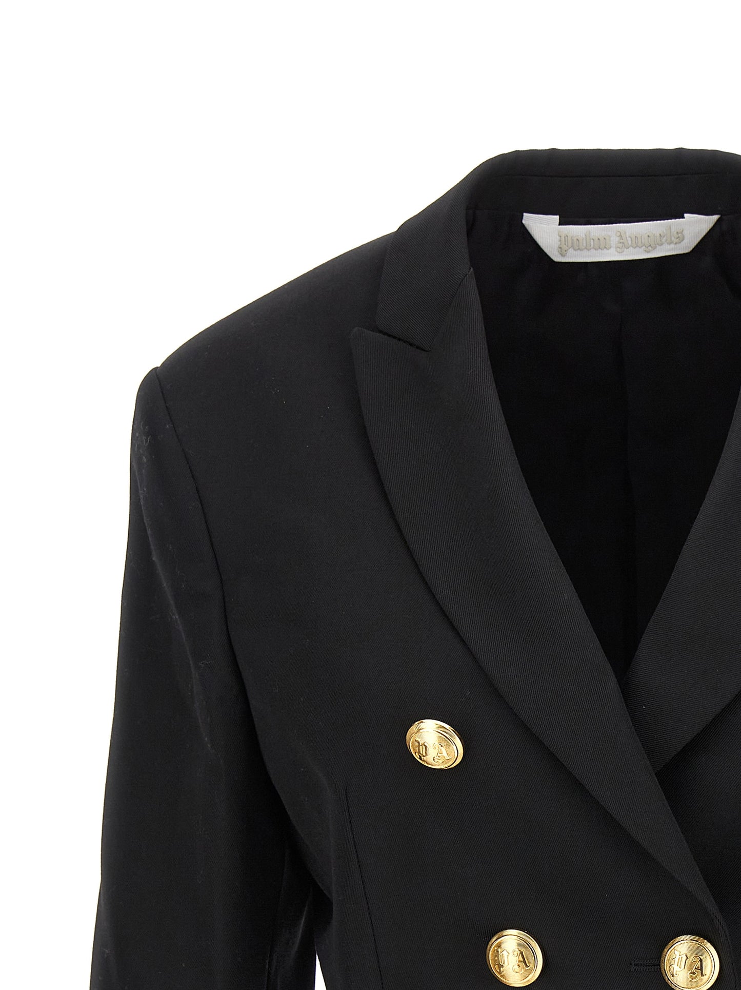 Palm Angels Black Polyester Blazer