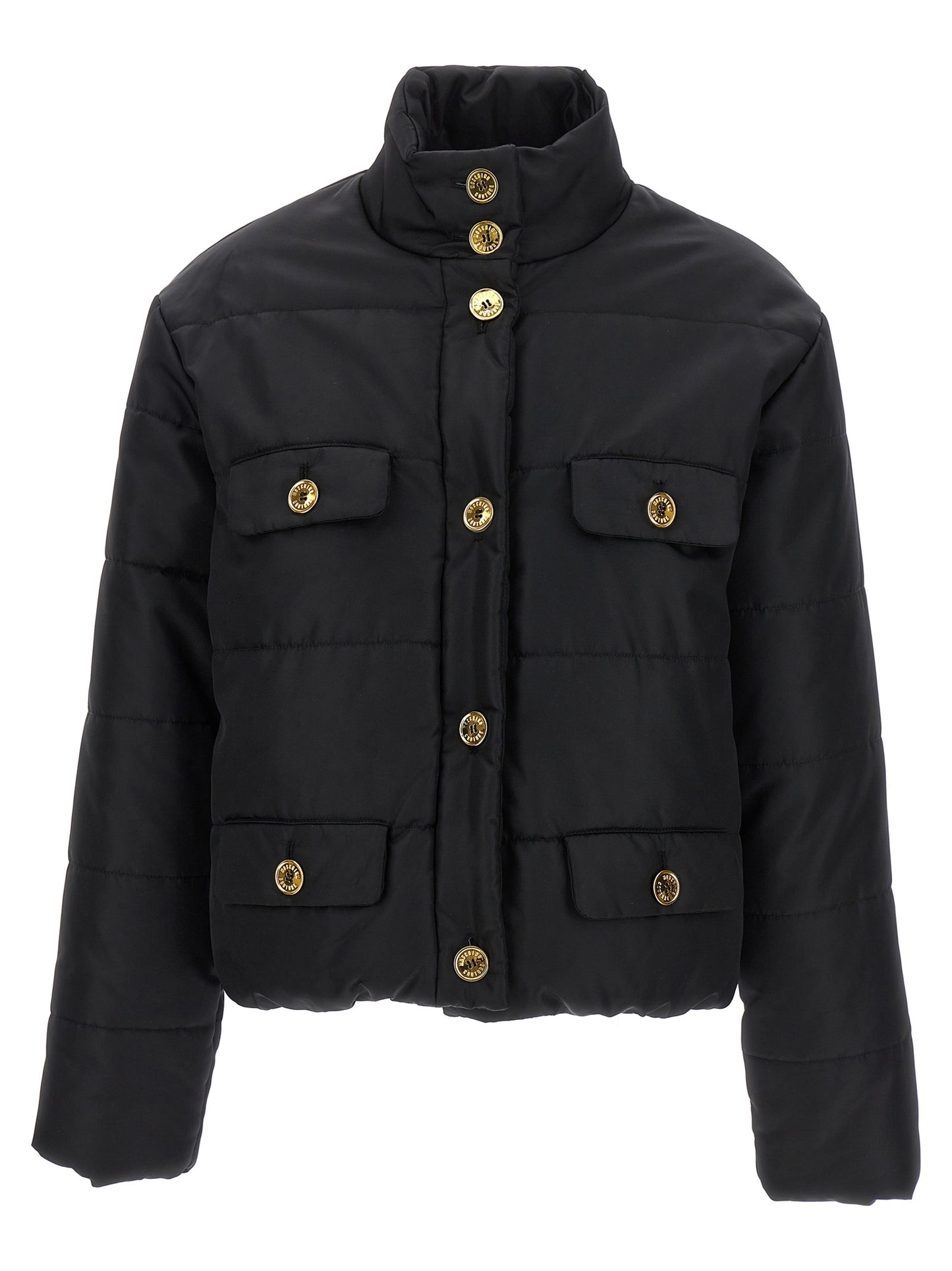 Moschino Black Polyamide Full-Length Jacket