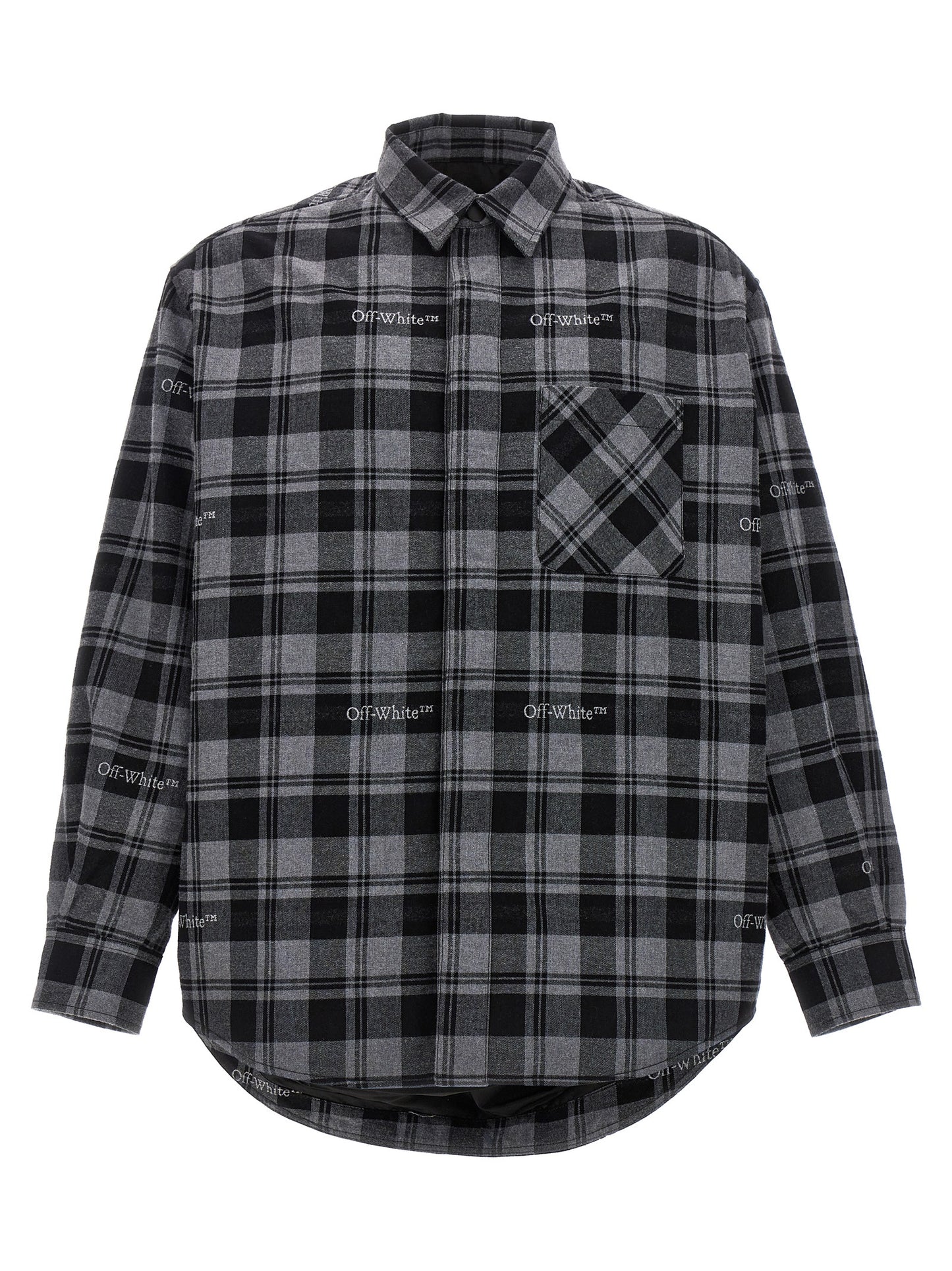 Off-White Gray Cotton Shell Jacket