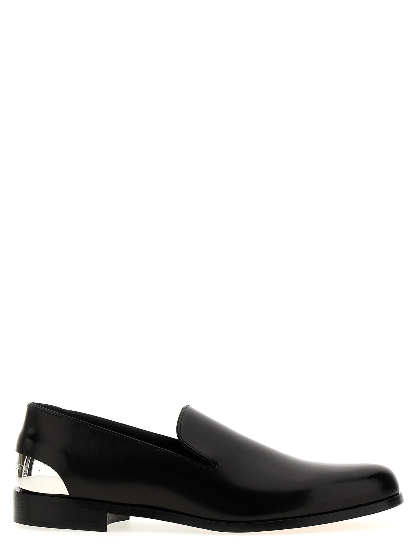 Alexander McQueen Black Calfskin Slip-On Loafers