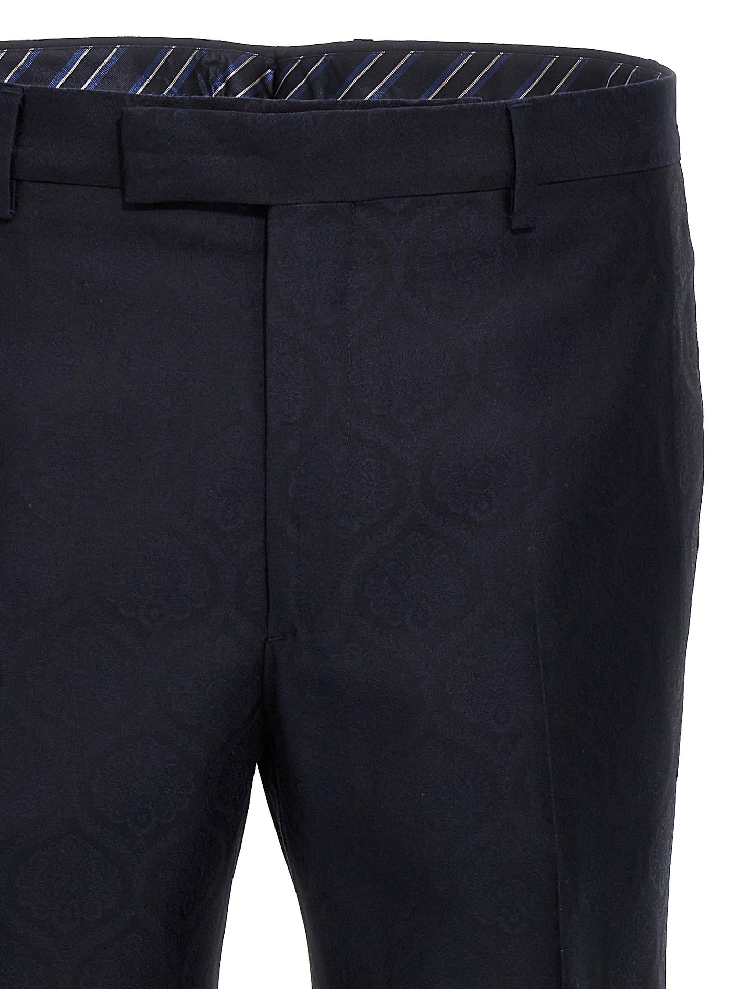 Etro Blue Cotton Dress Pants