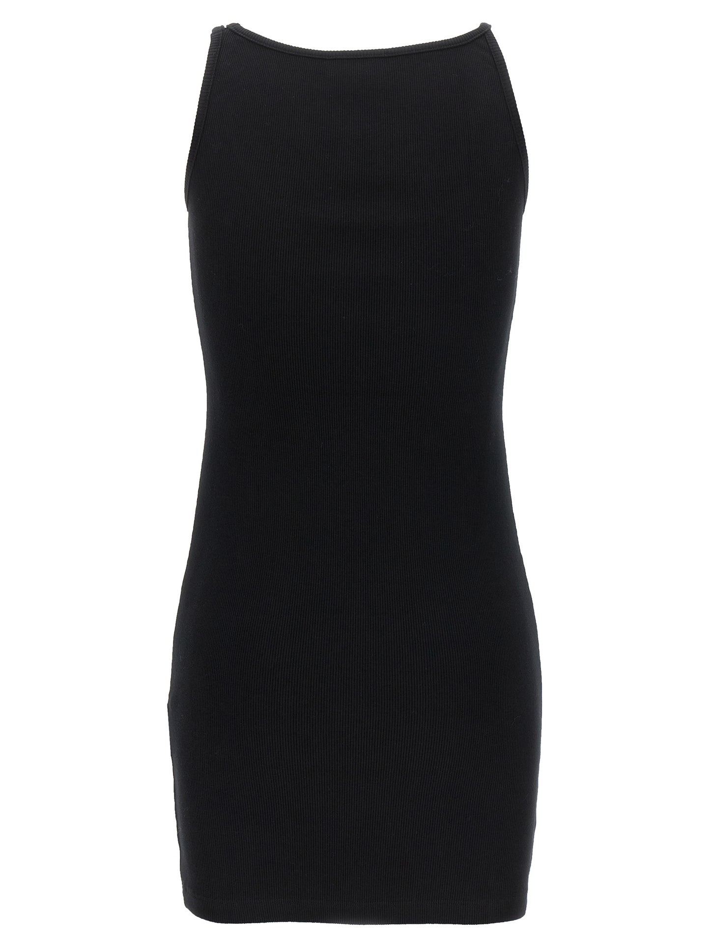 Off-White Black Cotton Short Dress