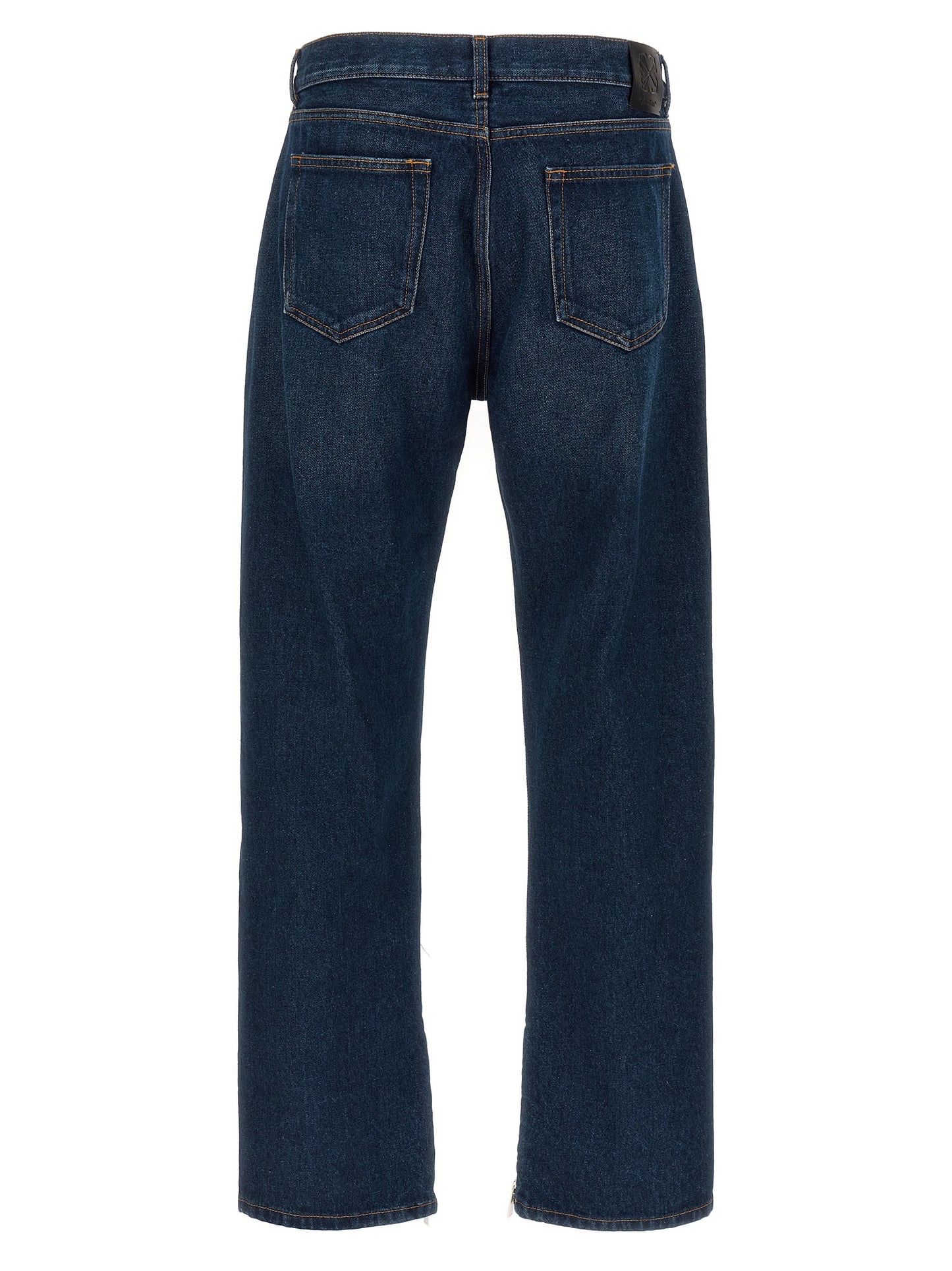 Off-White Blue Cotton Jeans Denim
