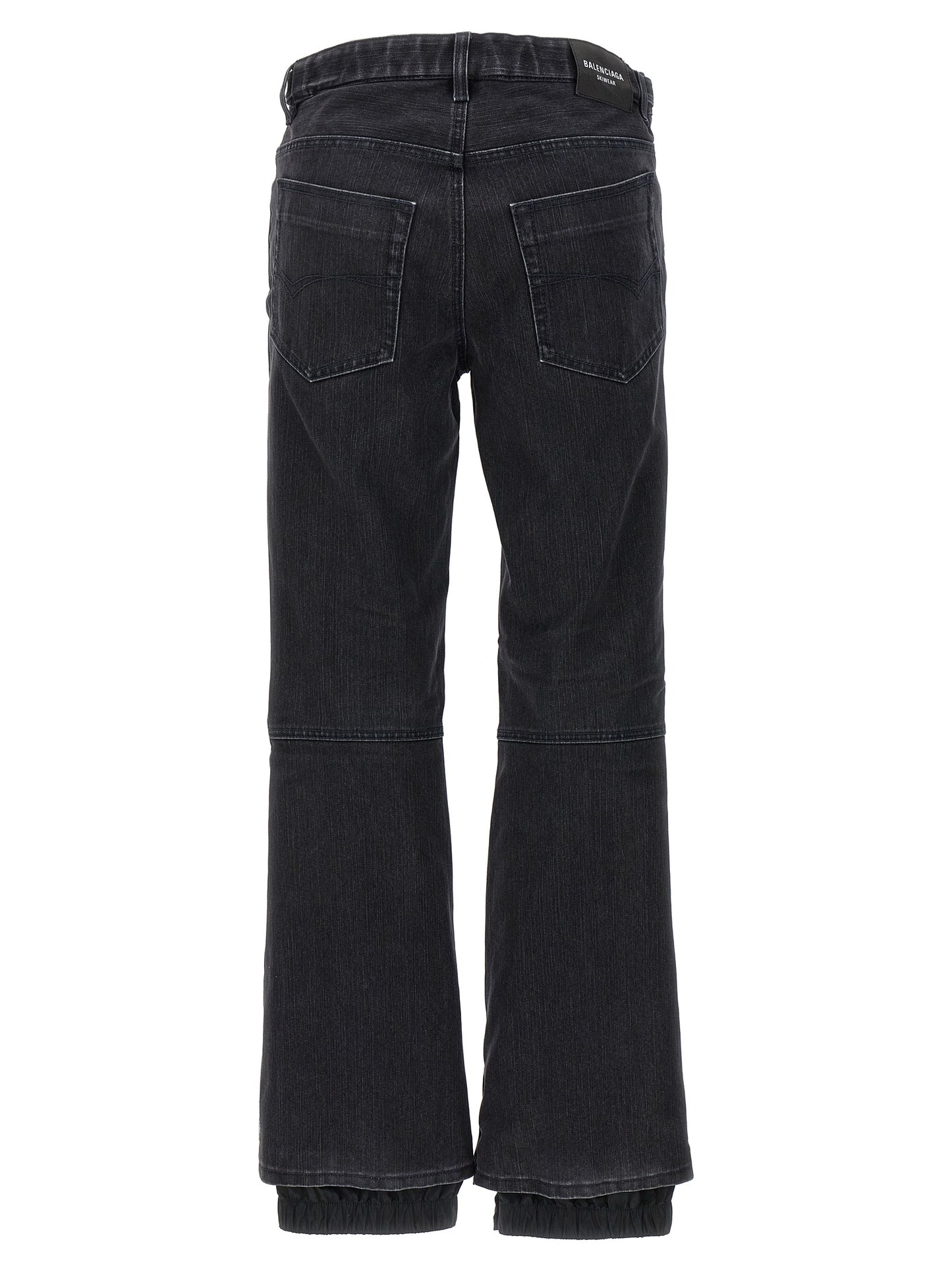 Balenciaga Black Cotton Flared Jeans