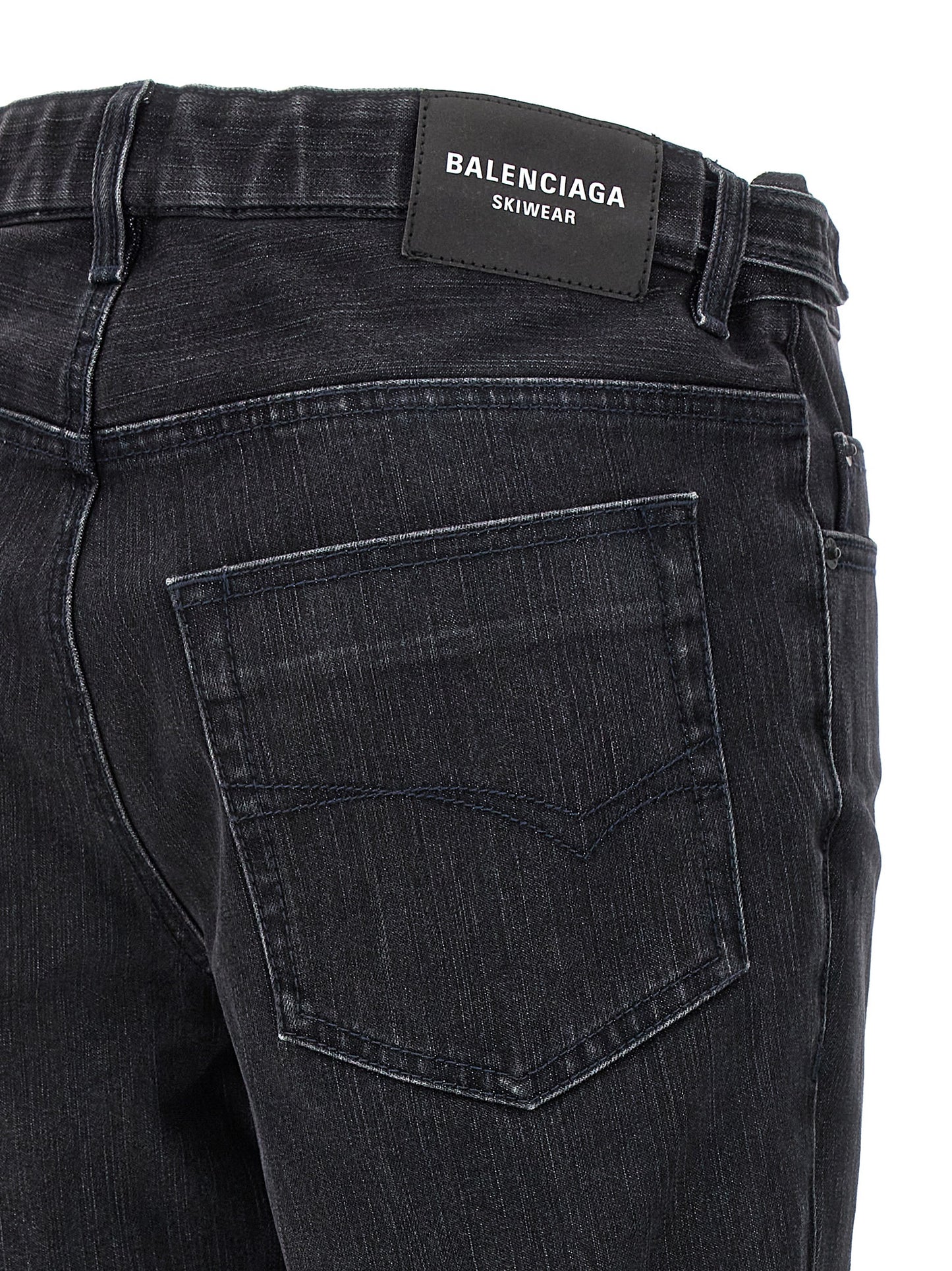 Balenciaga Black Cotton Flared Jeans