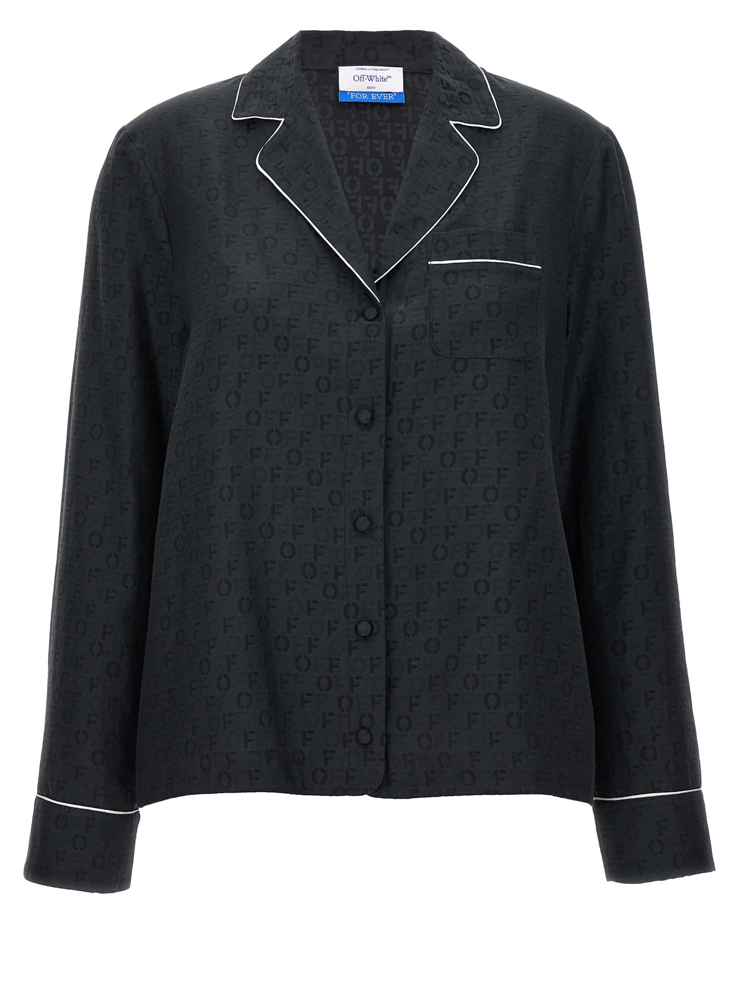 Off-White Black Silk Blouse