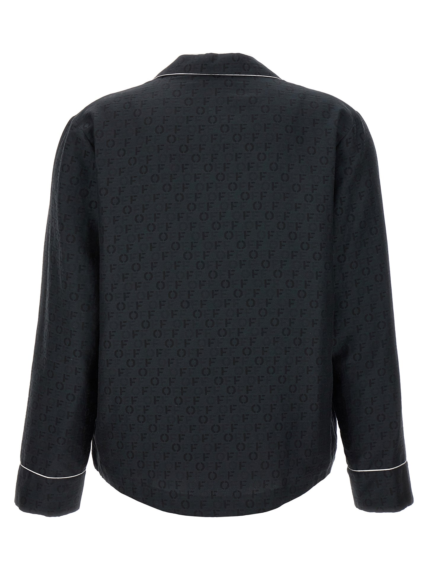 Off-White Black Silk Blouse