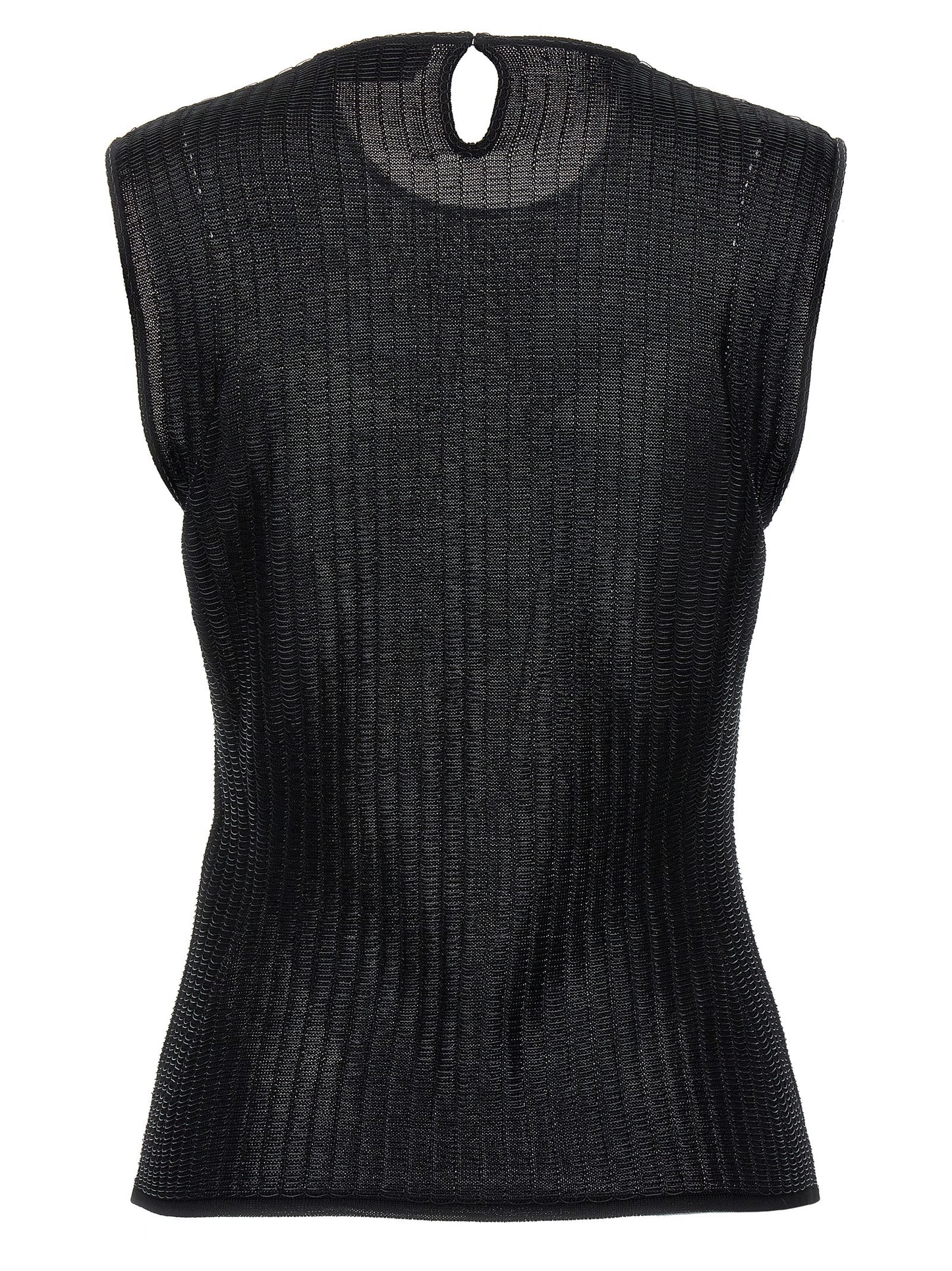Alexander McQueen Black Viscose Sleeveles T-Shirt