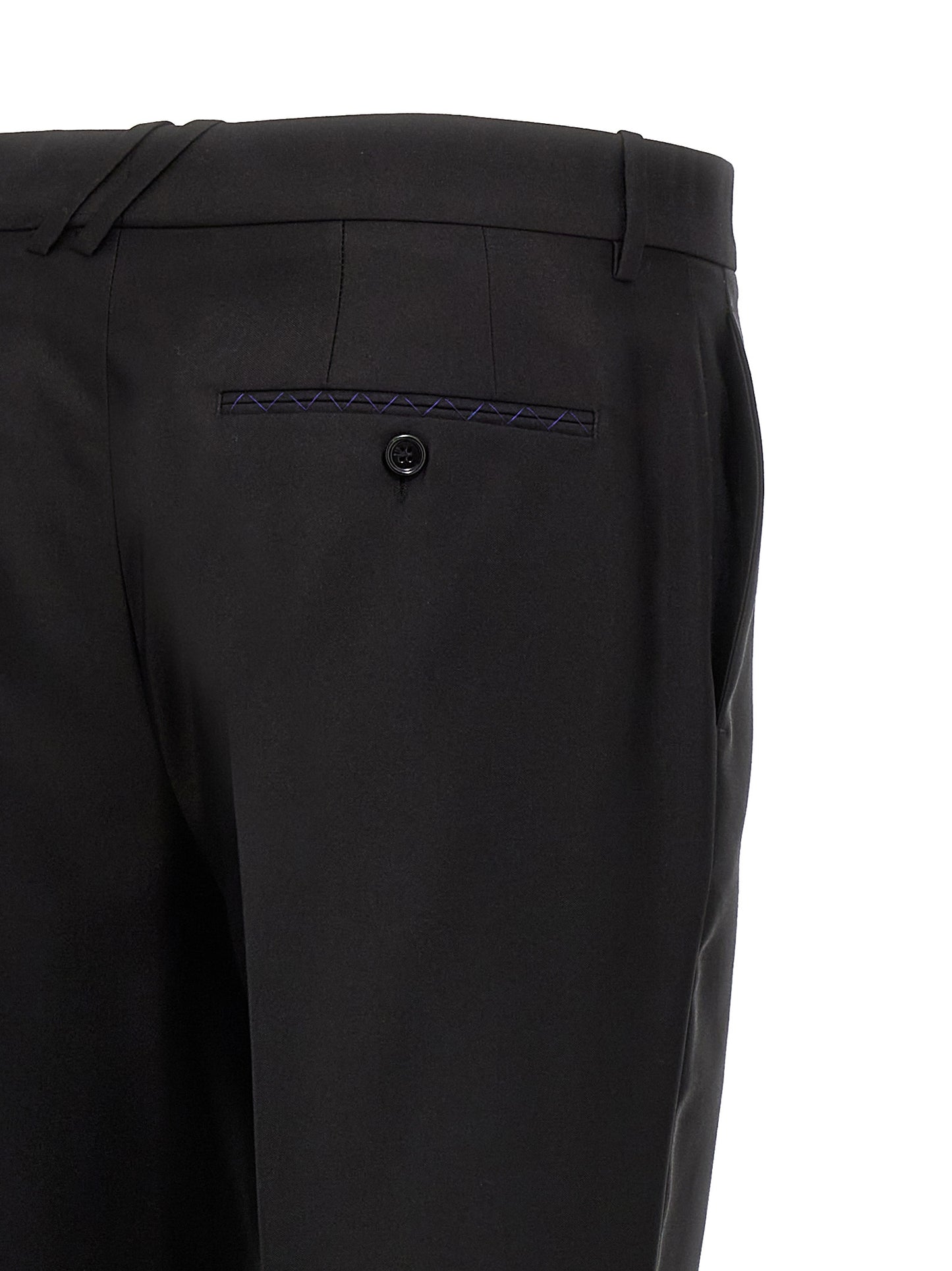 Burberry Black Virgin Wool Dress Pants