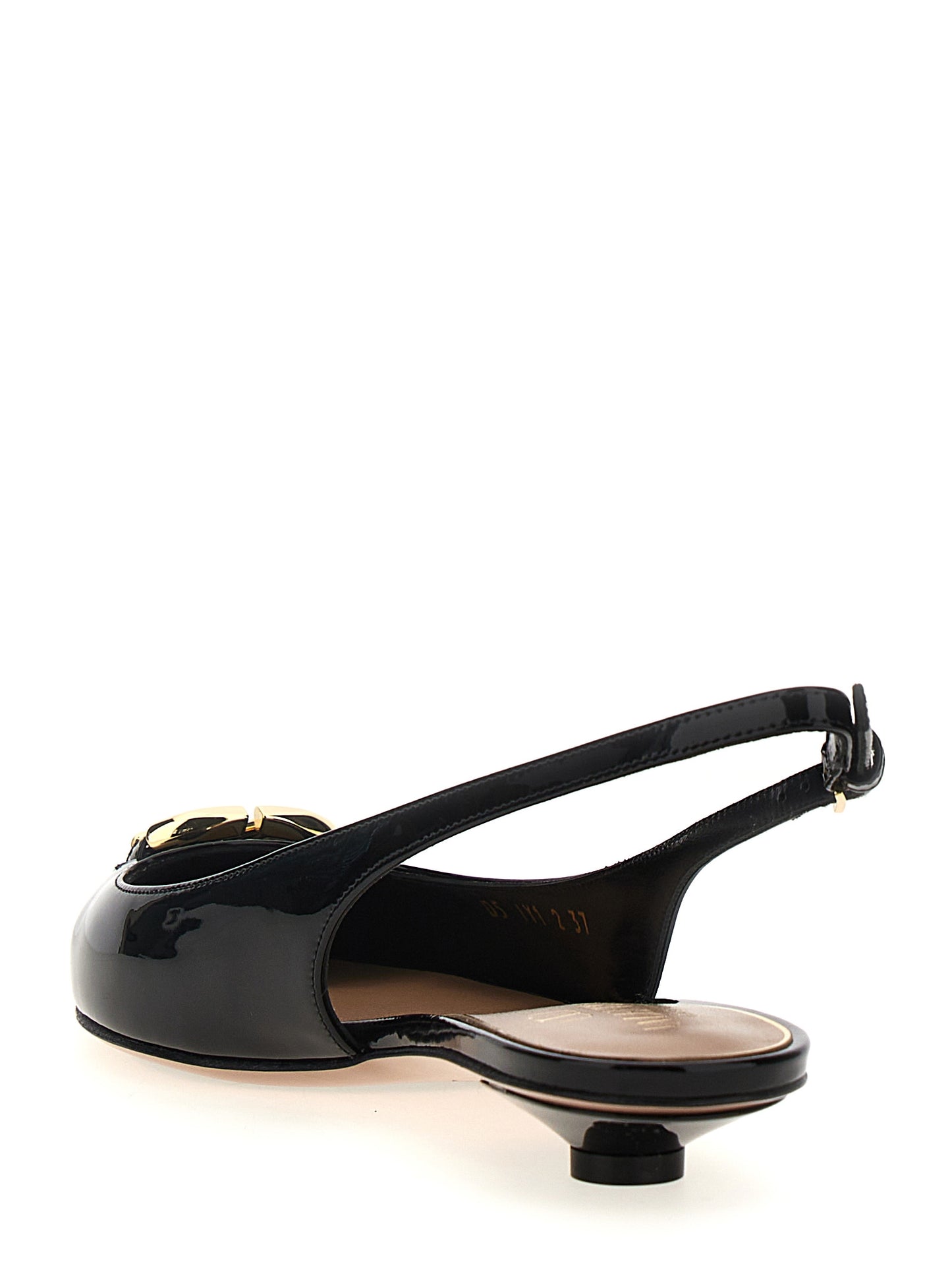 Valentino Garavani Black Calfskin Ballet Flats