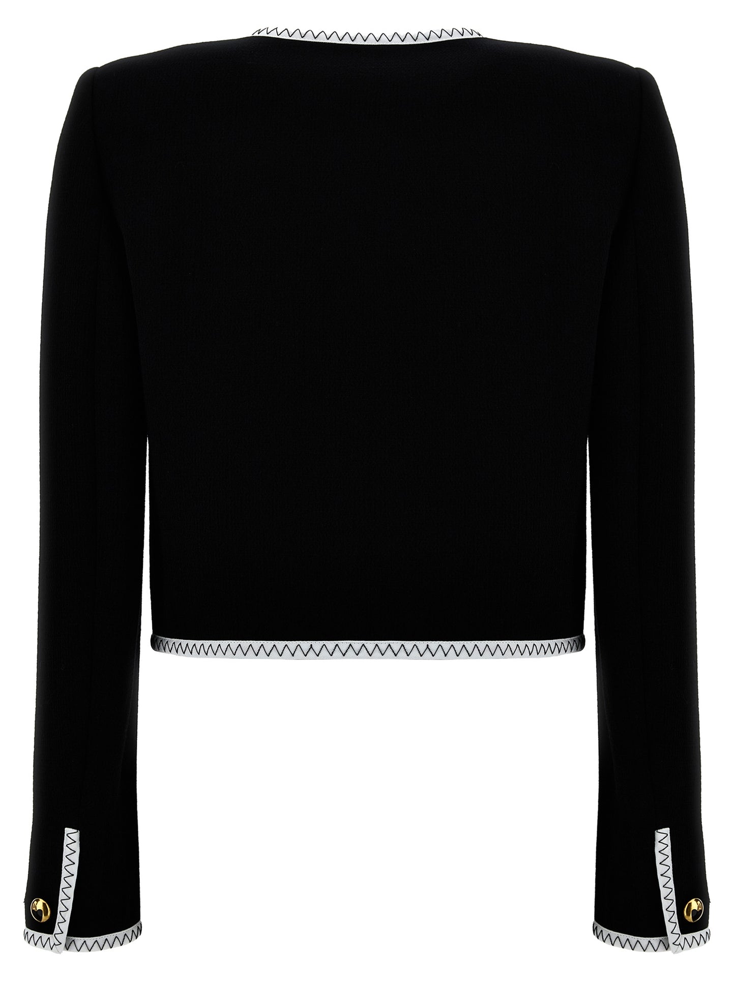 Moschino Bicolor Viscose Full-Length Jacket