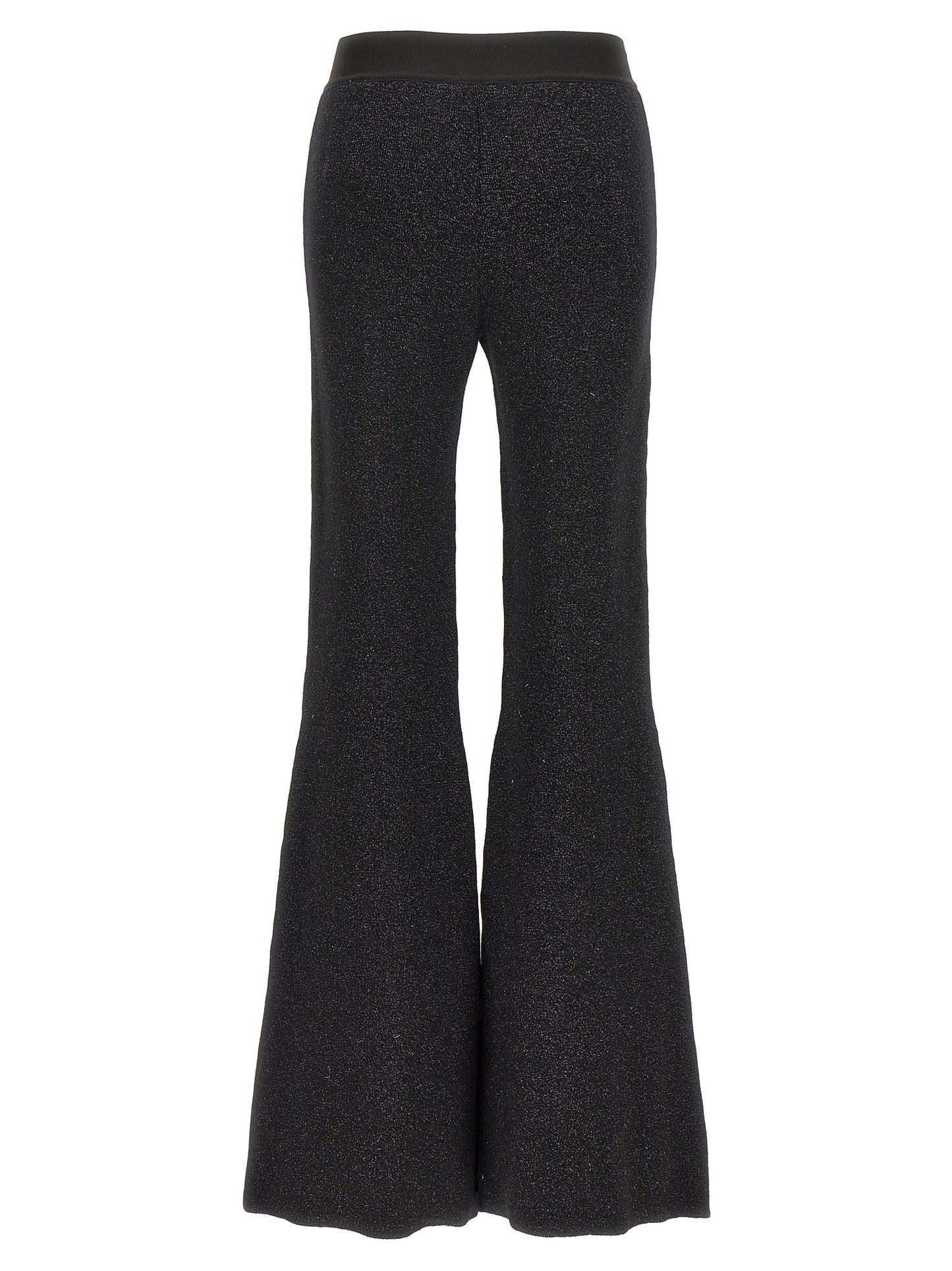 Palm Angels Black Viscose Flared Pants
