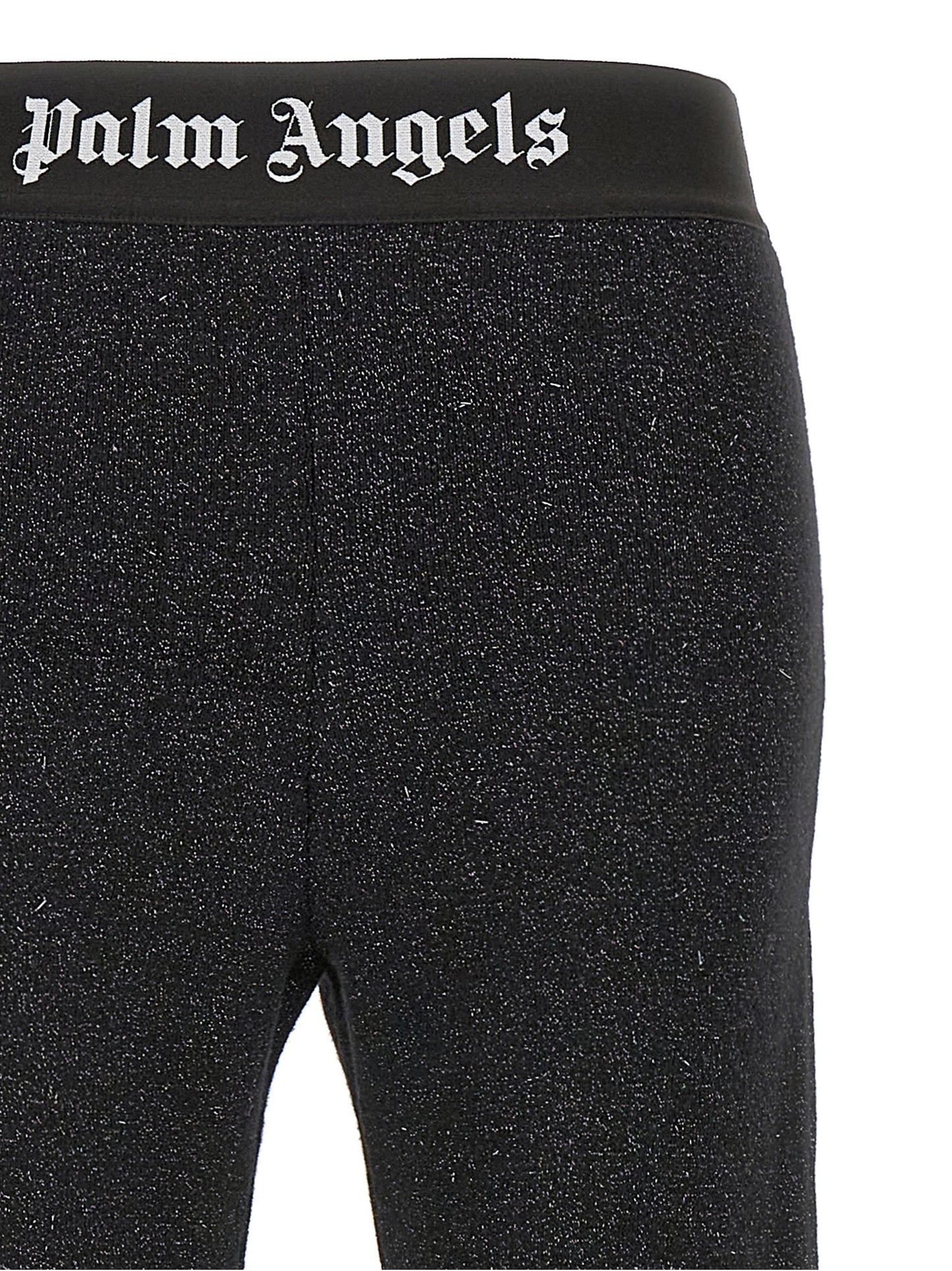Palm Angels Black Viscose Flared Pants