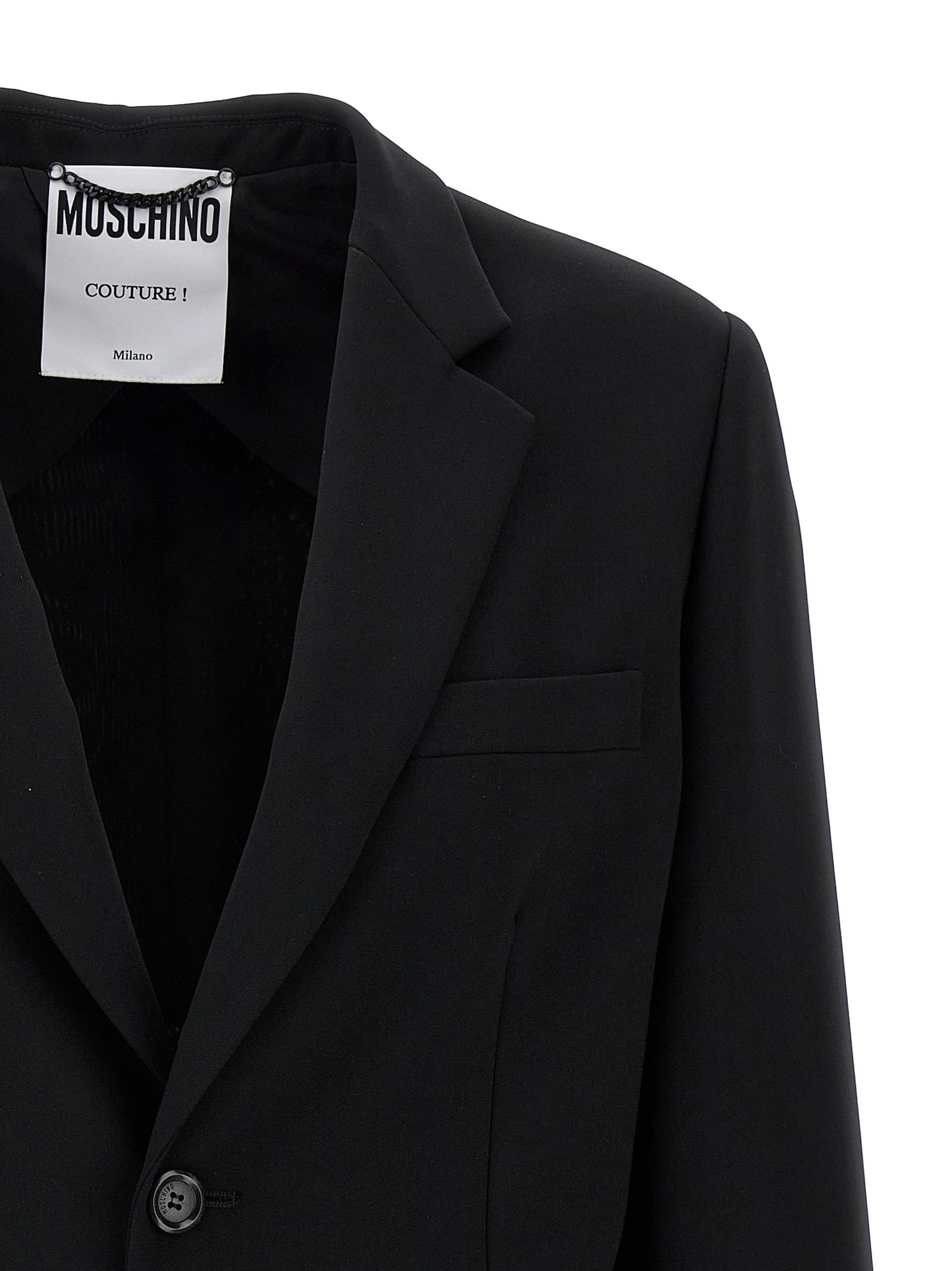 Moschino Black Polyester Blazer