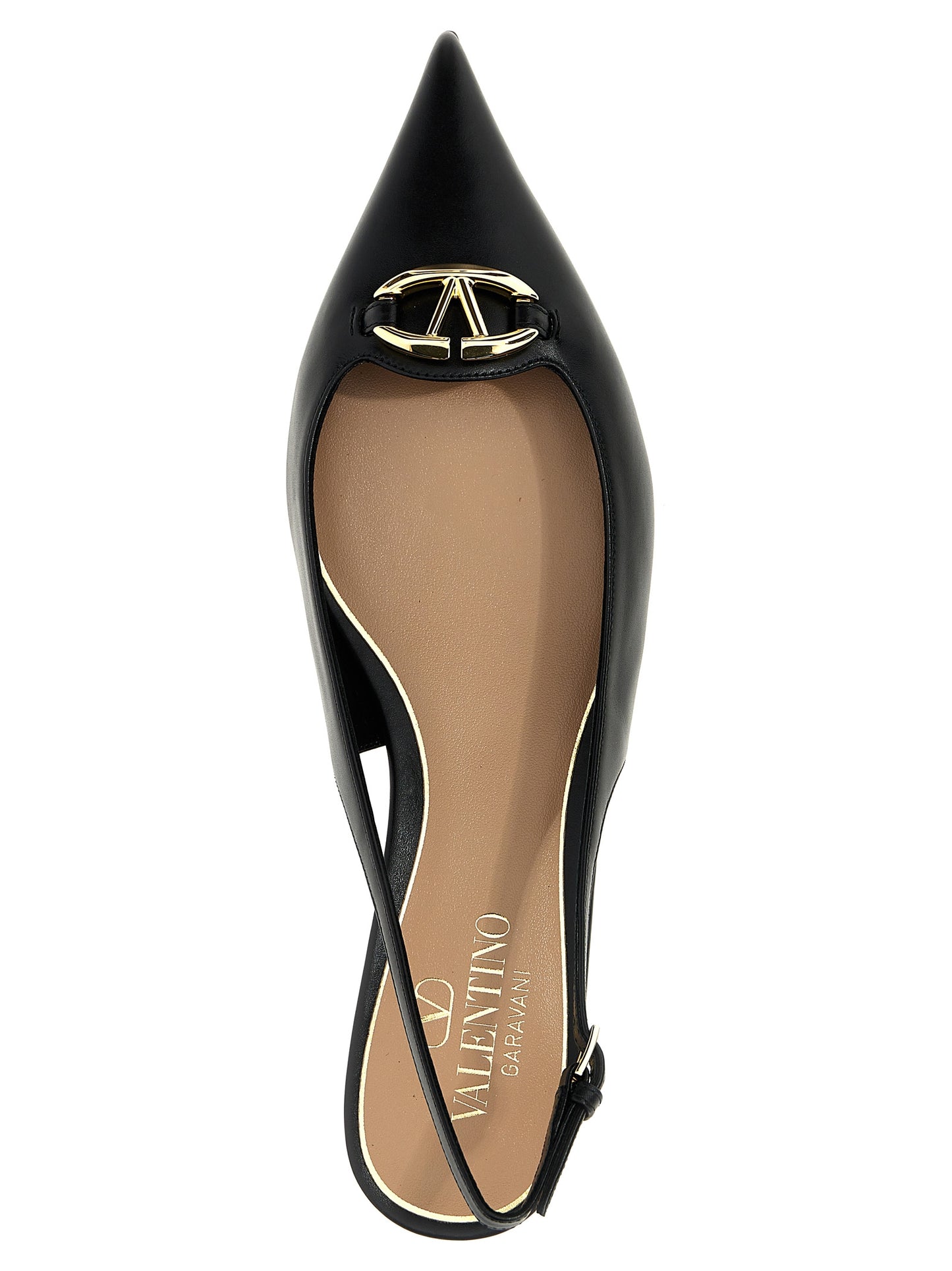 Valentino Garavani Black Calfskin Ballet Flats