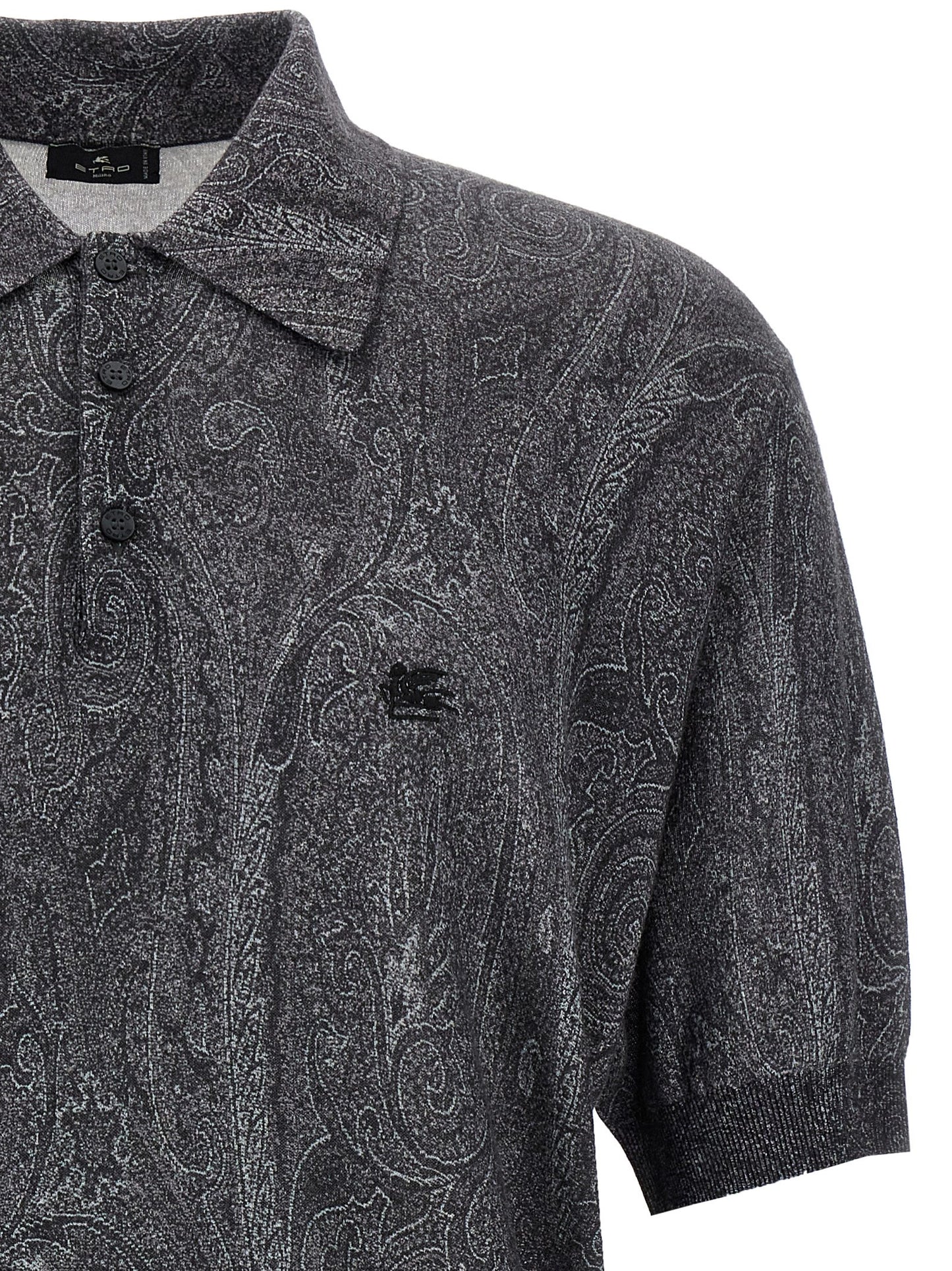 Etro Multicolor Silk Polo Shirt
