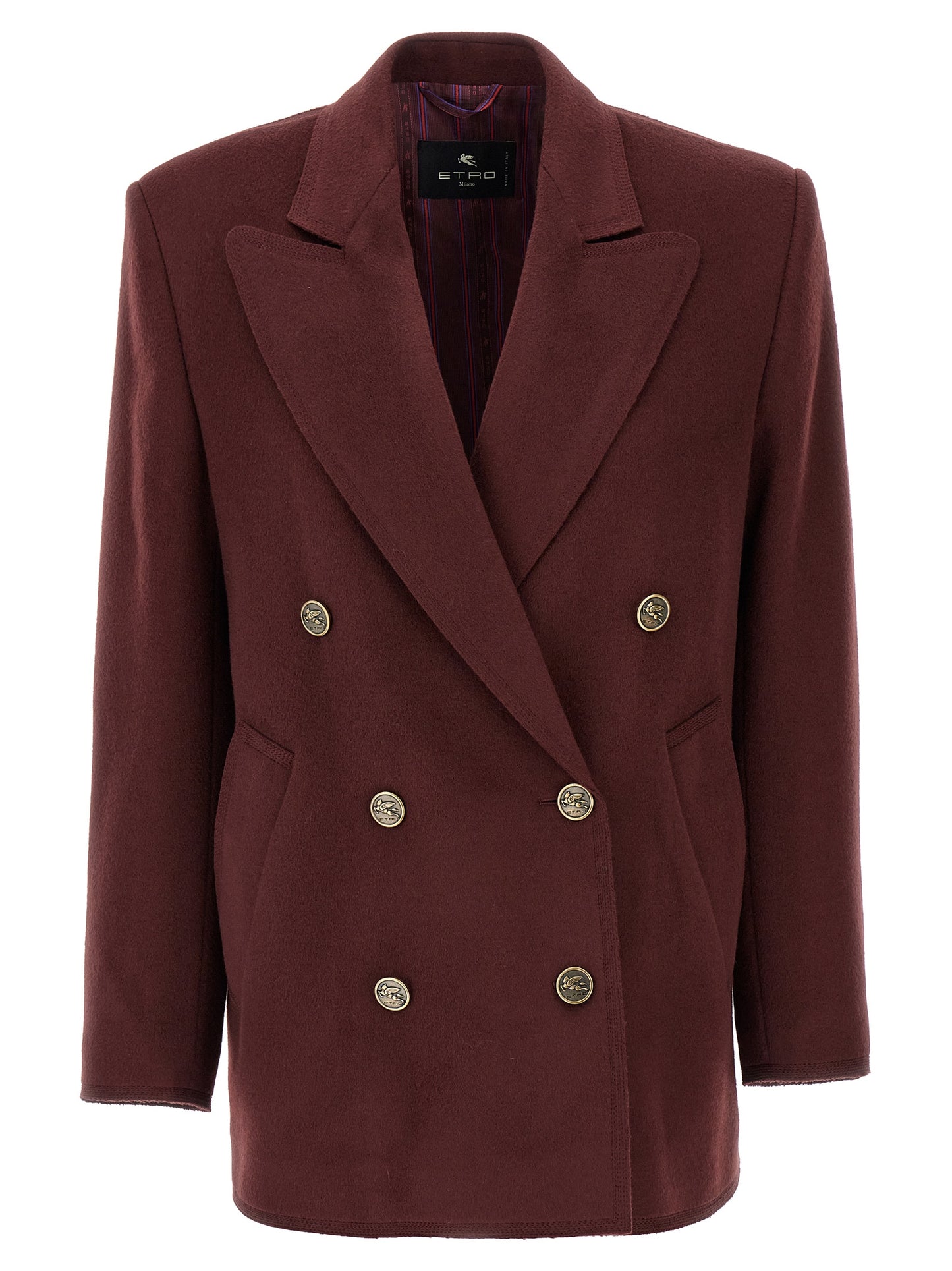 Etro Bordeaux Wool Blazer