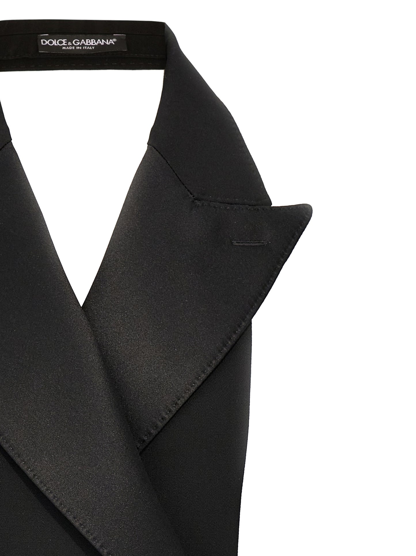Dolce & Gabbana Black Silk Sleeveless Jacket