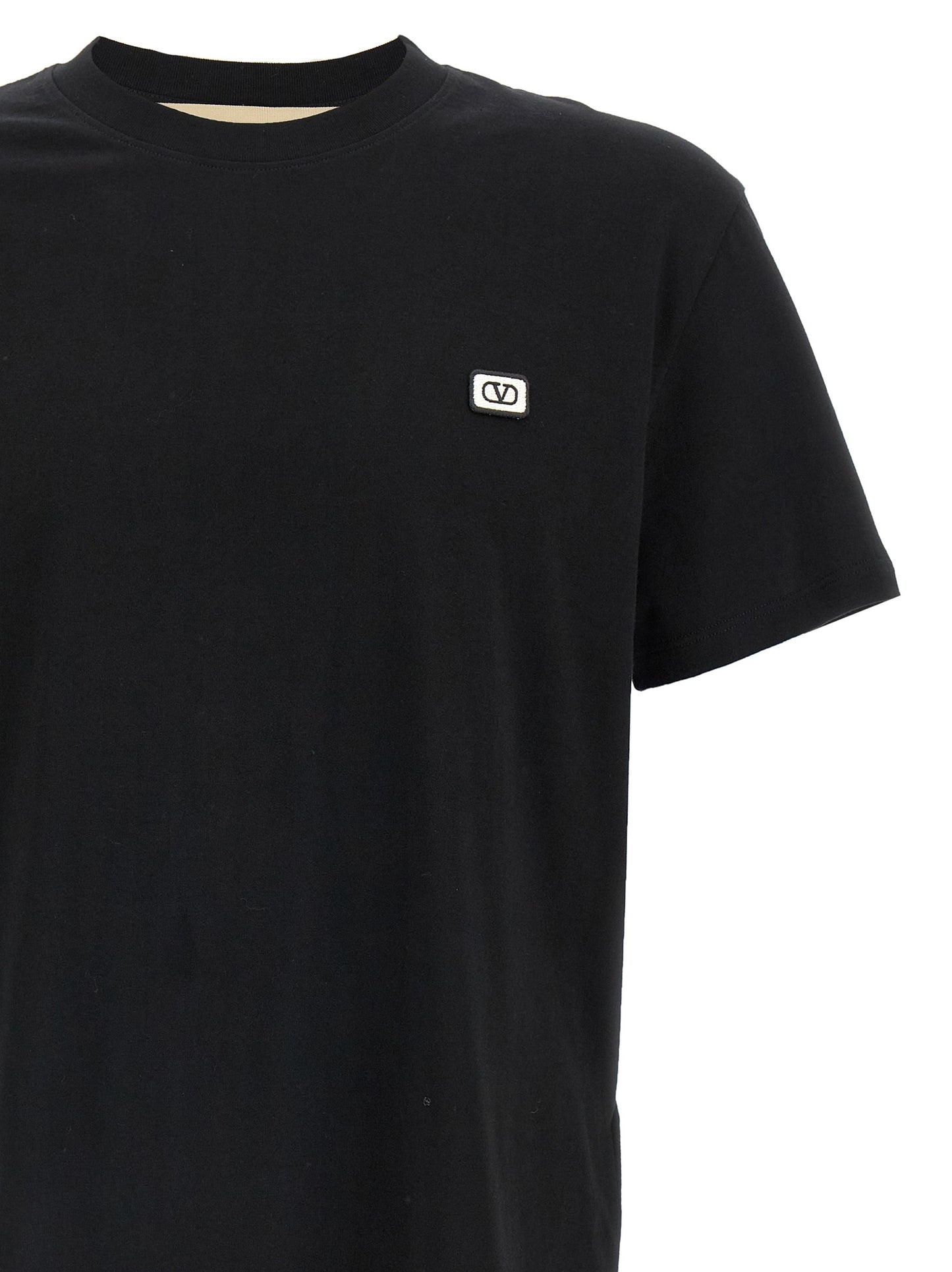 Valentino Garavani Black Cotton T-Shirt
