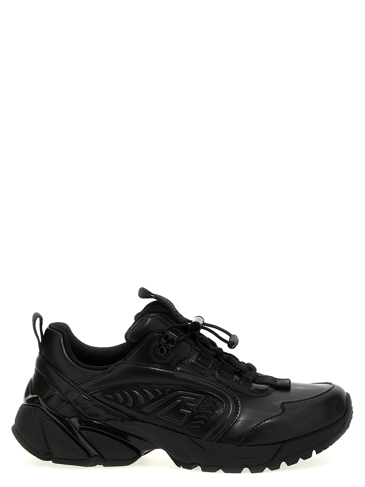 Balmain Black Nylon Athletic Sneakers