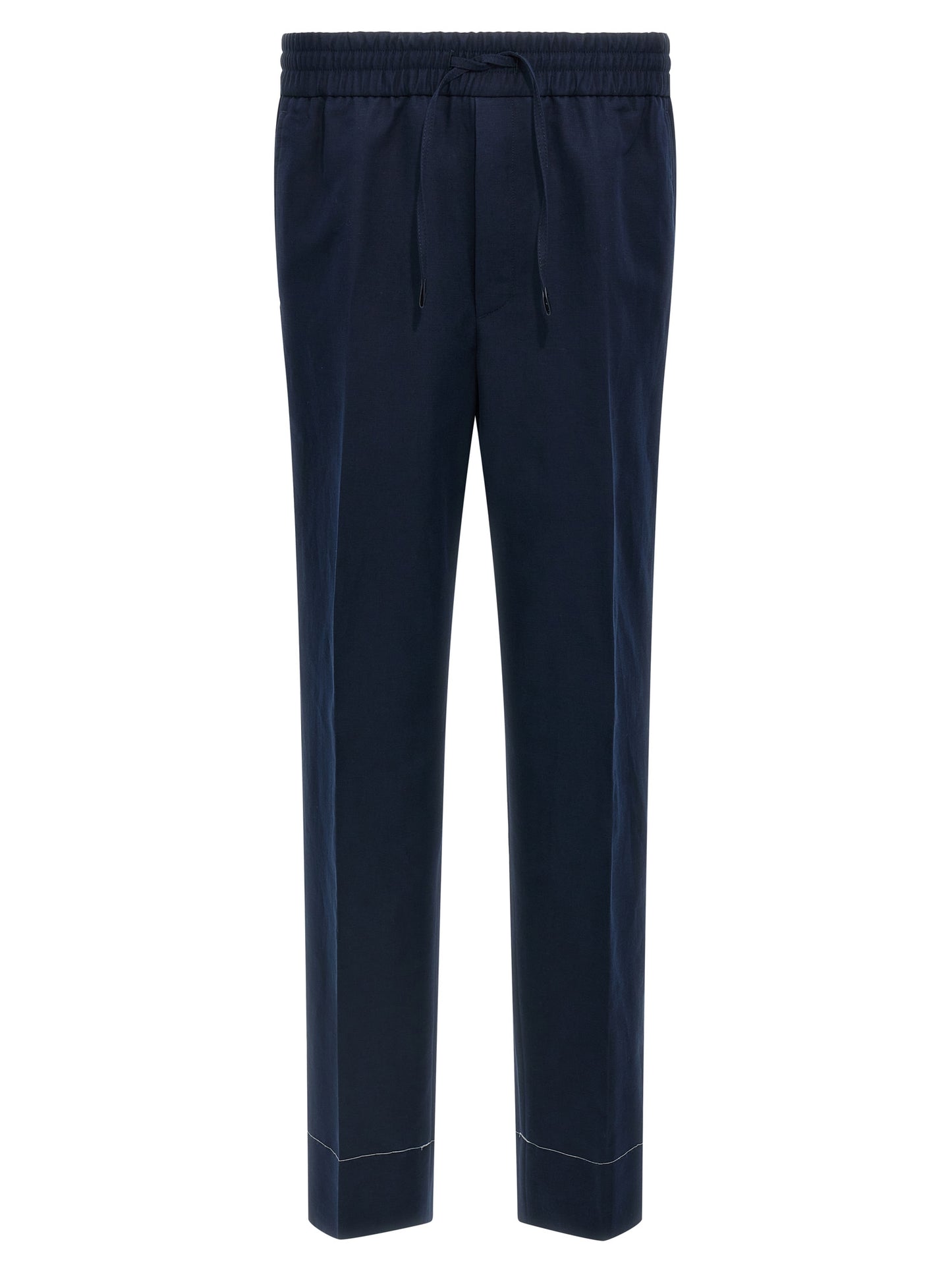 Brioni Blue Linen Casual Pants
