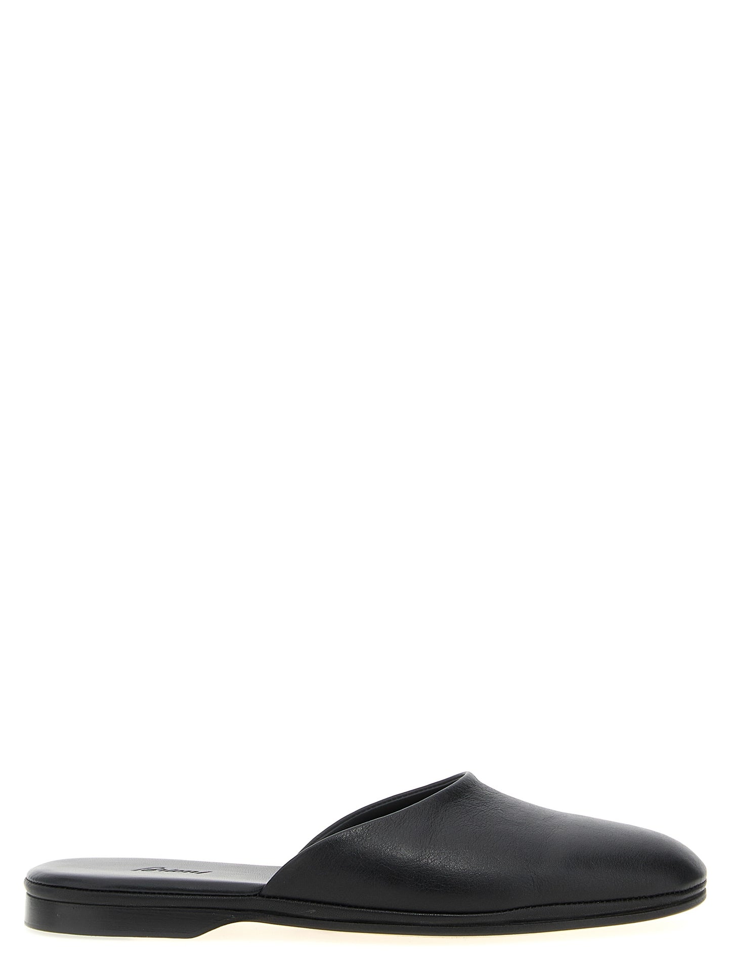 Brioni Black Calfskin Mules