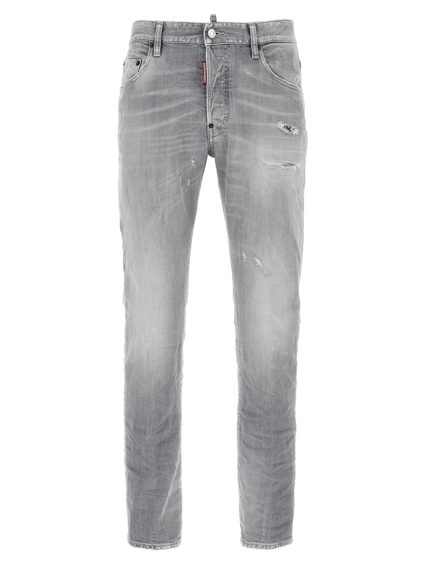 Dsquared² Gray Cotton Relaxed Fit Jeans