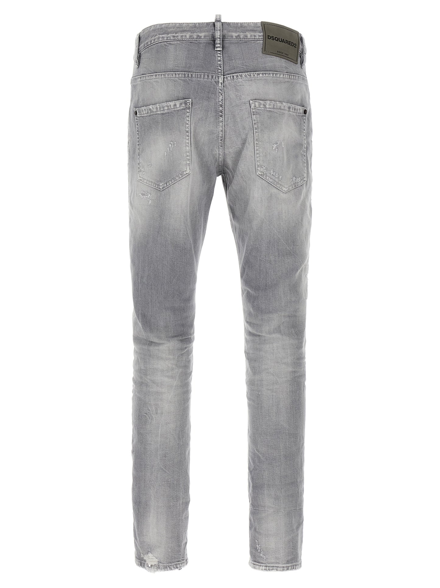 Dsquared² Gray Cotton Relaxed Fit Jeans