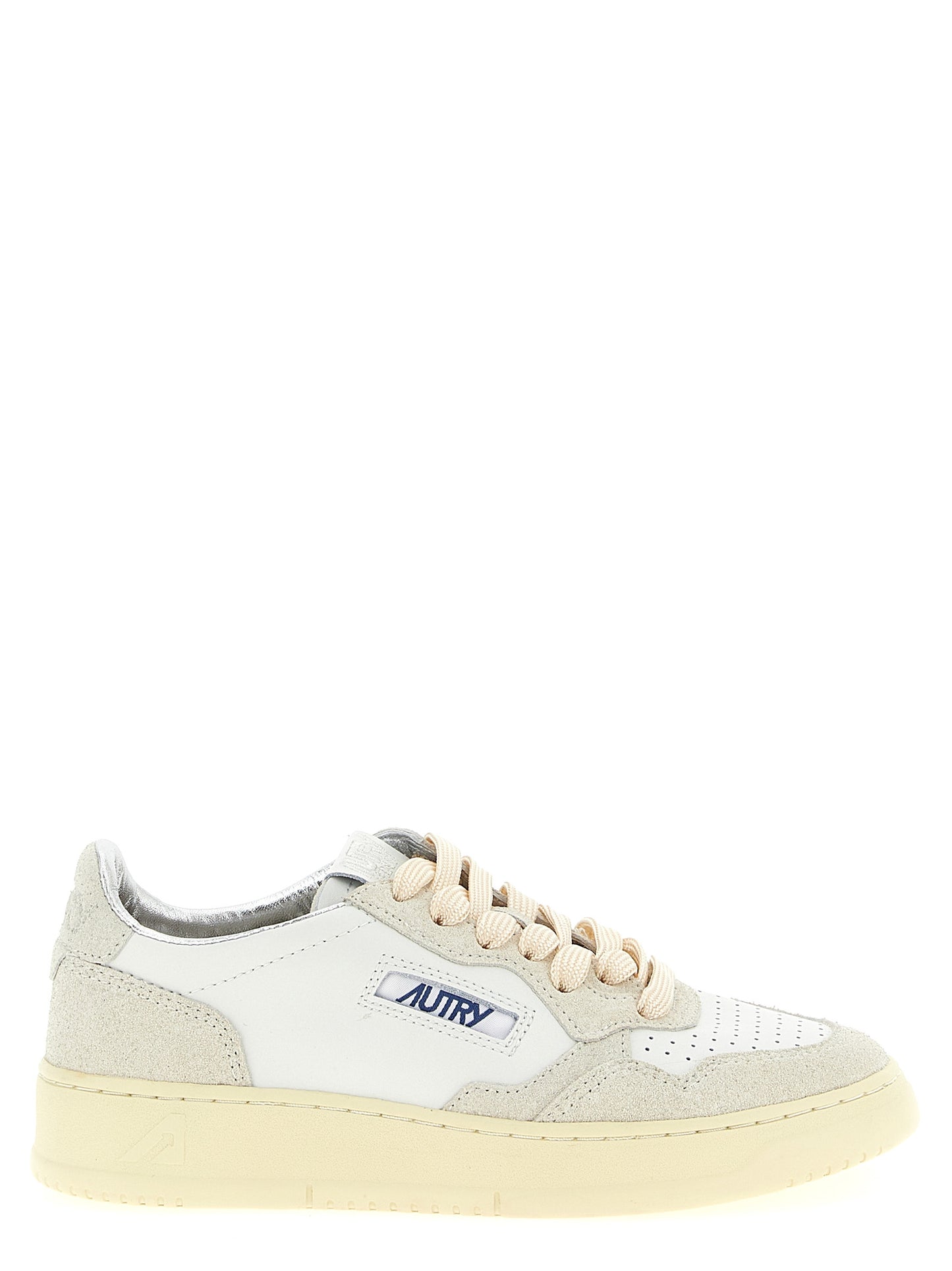 Autry Beige Cowhide Low Top Sneakers