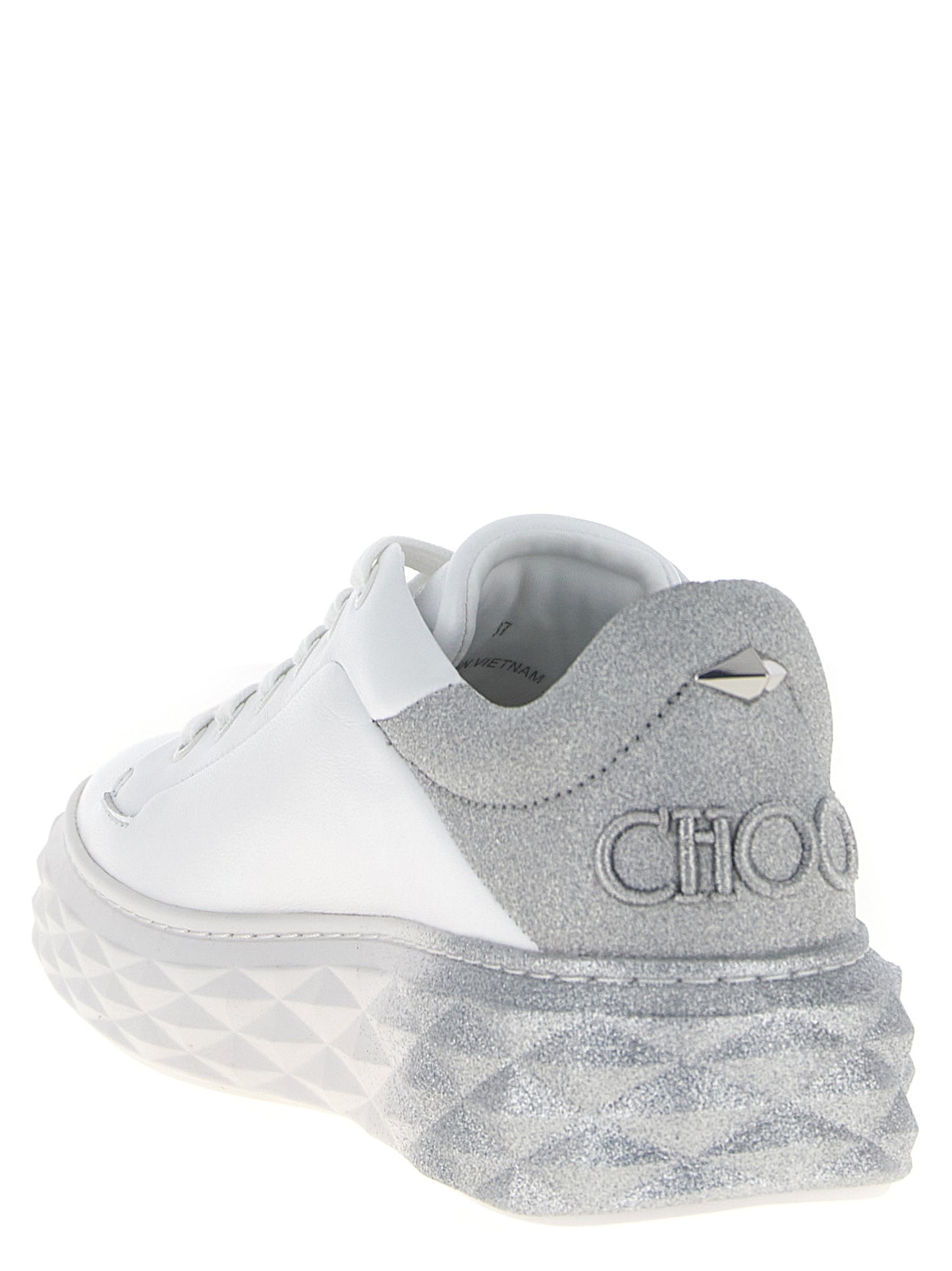 Jimmy Choo Silver Leather Chunky Sneakers