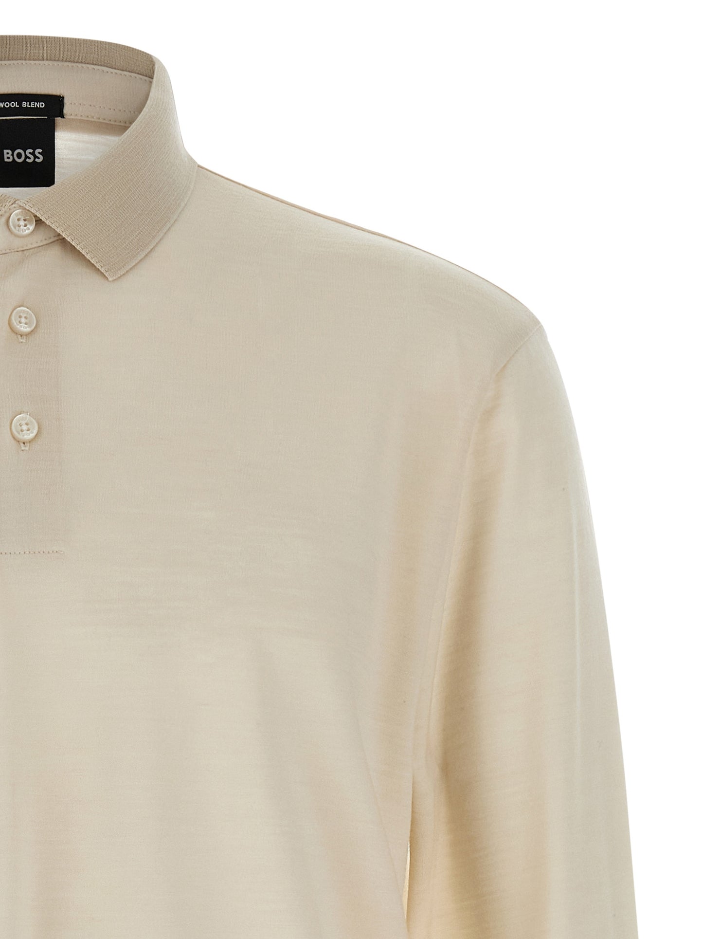 Hugo Boss Beige Wool Polo Shirt