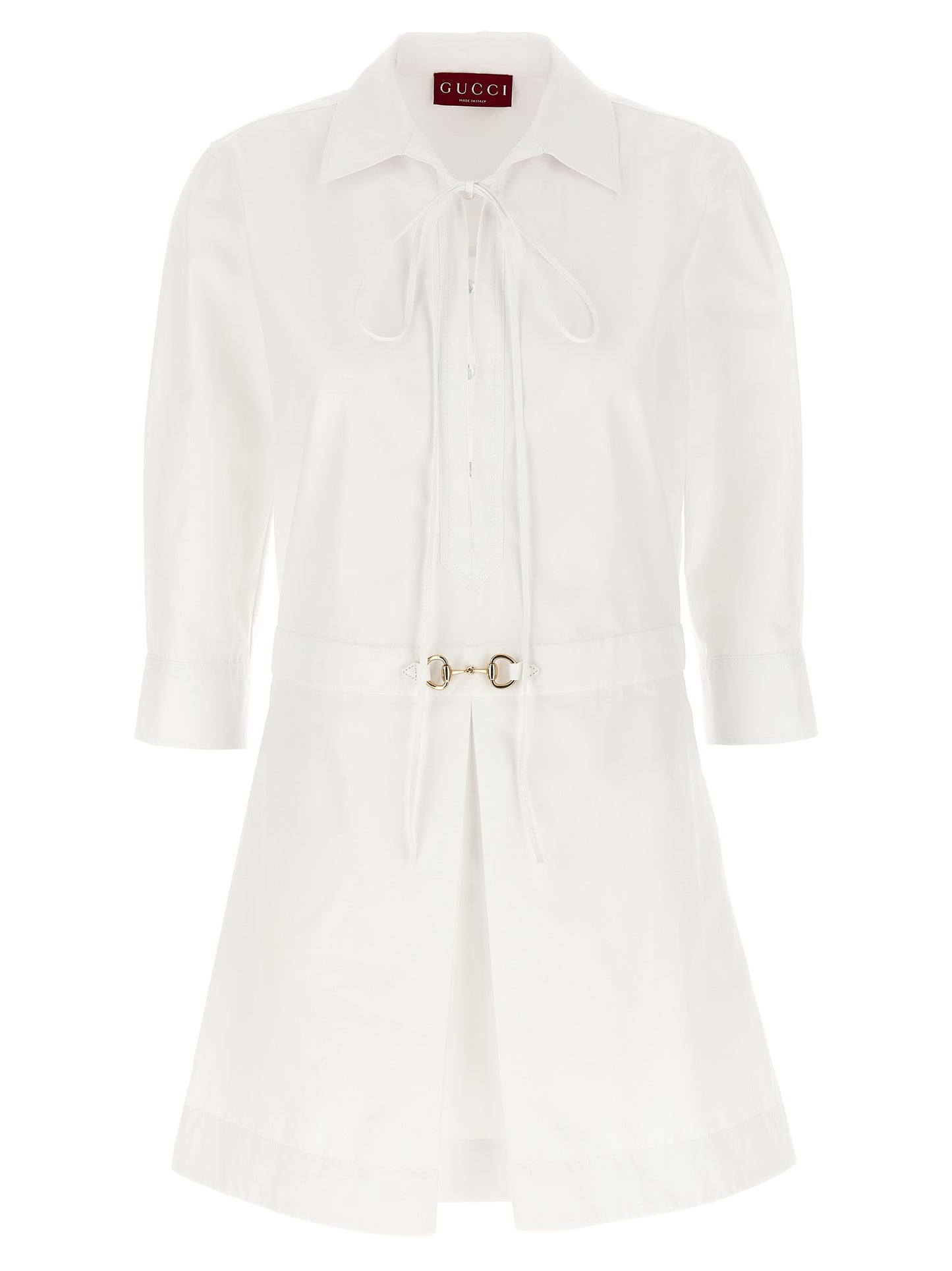 Gucci White Cotton Short Dress