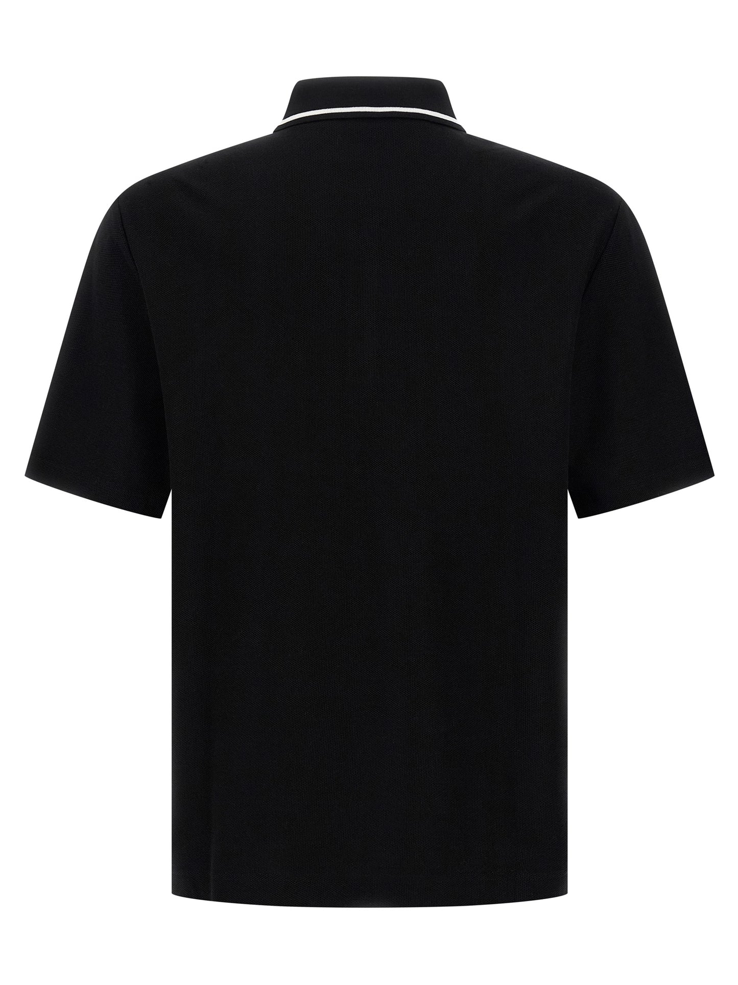 Dolce & Gabbana Black Cotton Polo Shirt