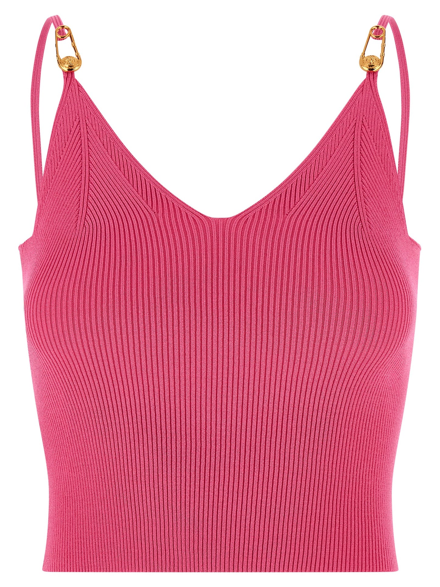 Versace Fuchsia Viscose Sleeveles T-Shirt
