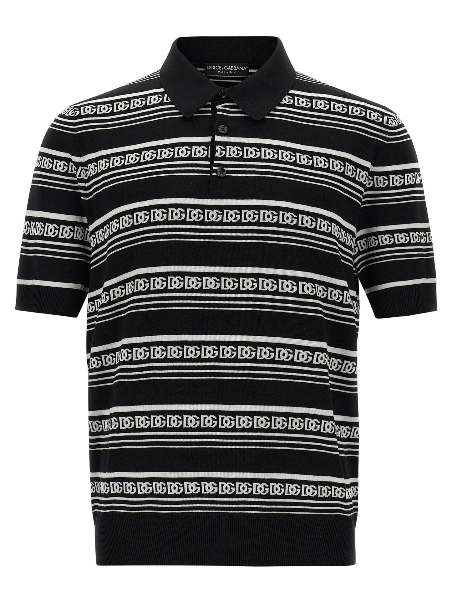Dolce & Gabbana Bicolor Silk Polo Shirt