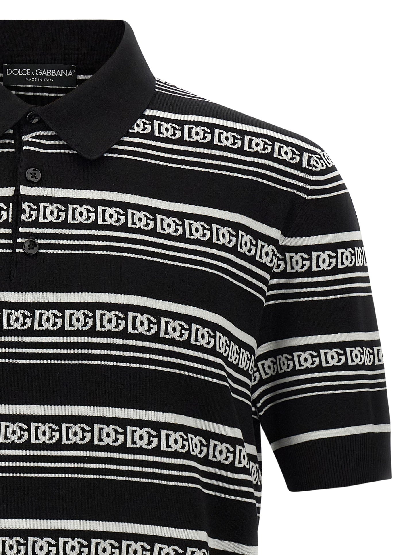 Dolce & Gabbana Bicolor Silk Polo Shirt