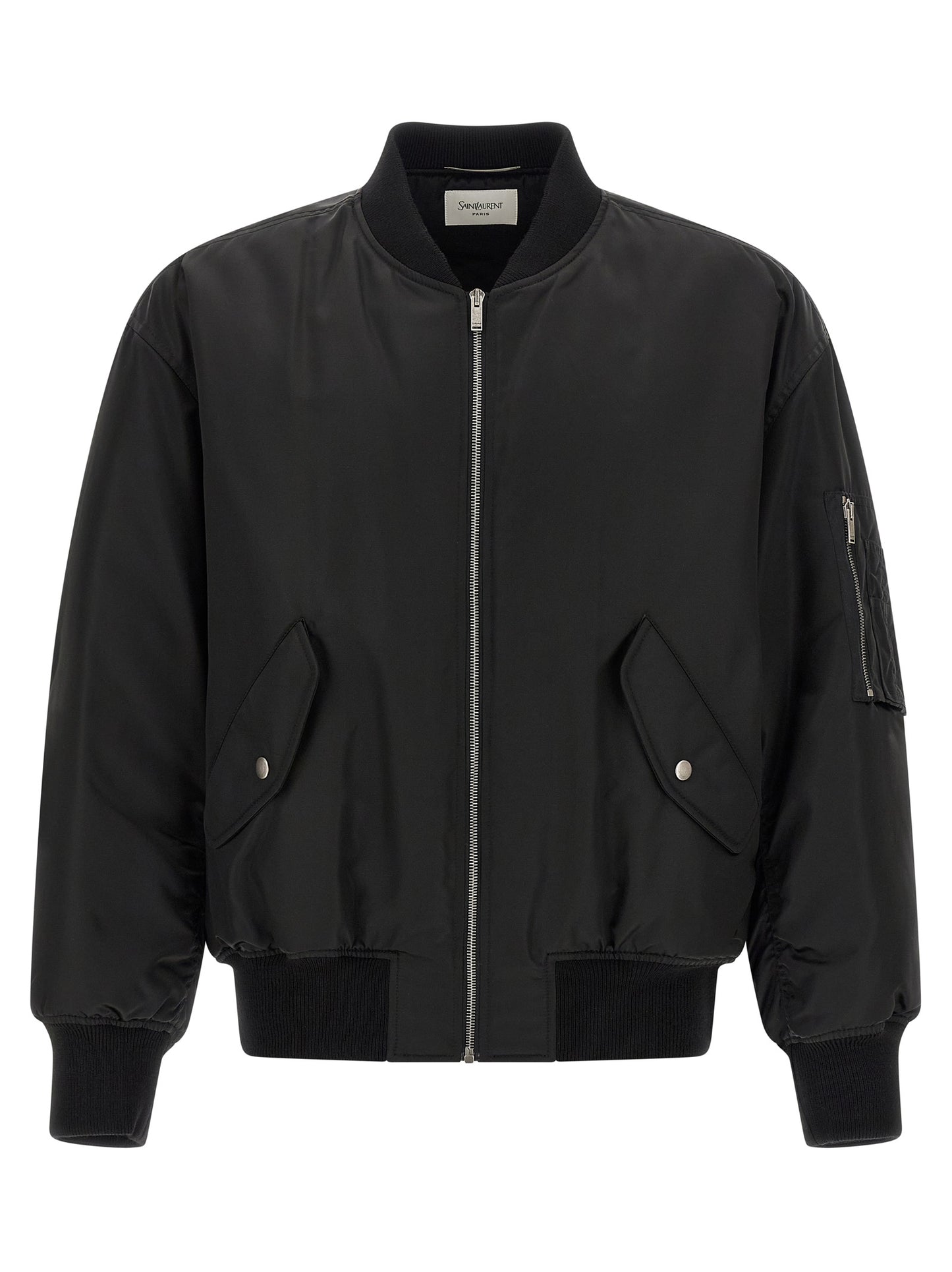 Saint Laurent Black Polyamide Bomber