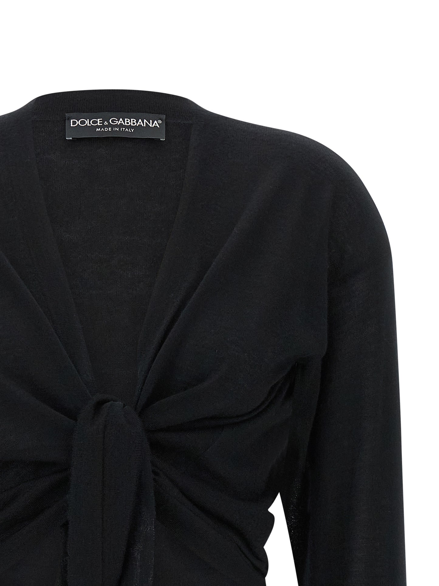 Dolce & Gabbana Black Cashmere Cardigan