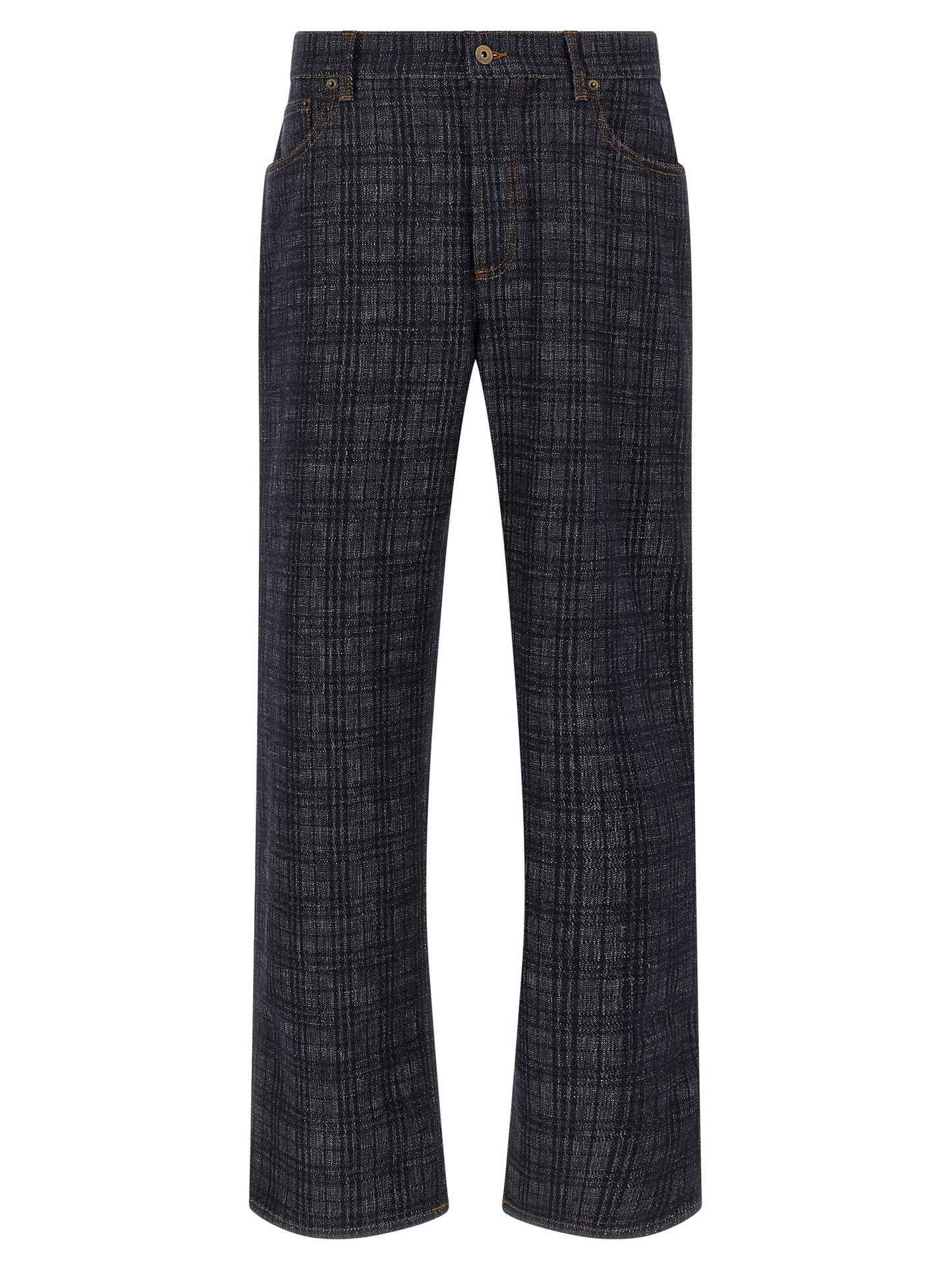 Burberry Blue Cotton Straight-Leg Jeans
